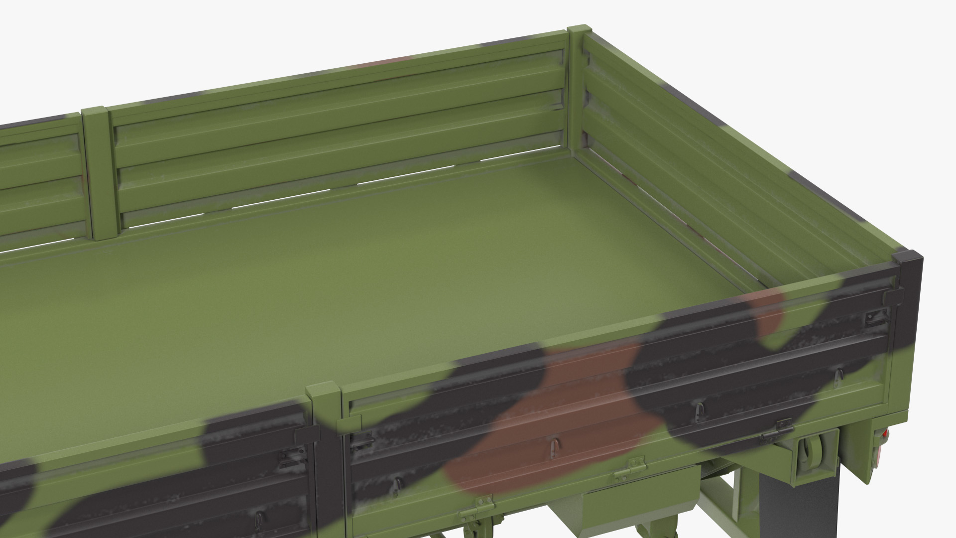 Military Cargo Trailer M1082 Camouflage 3D model