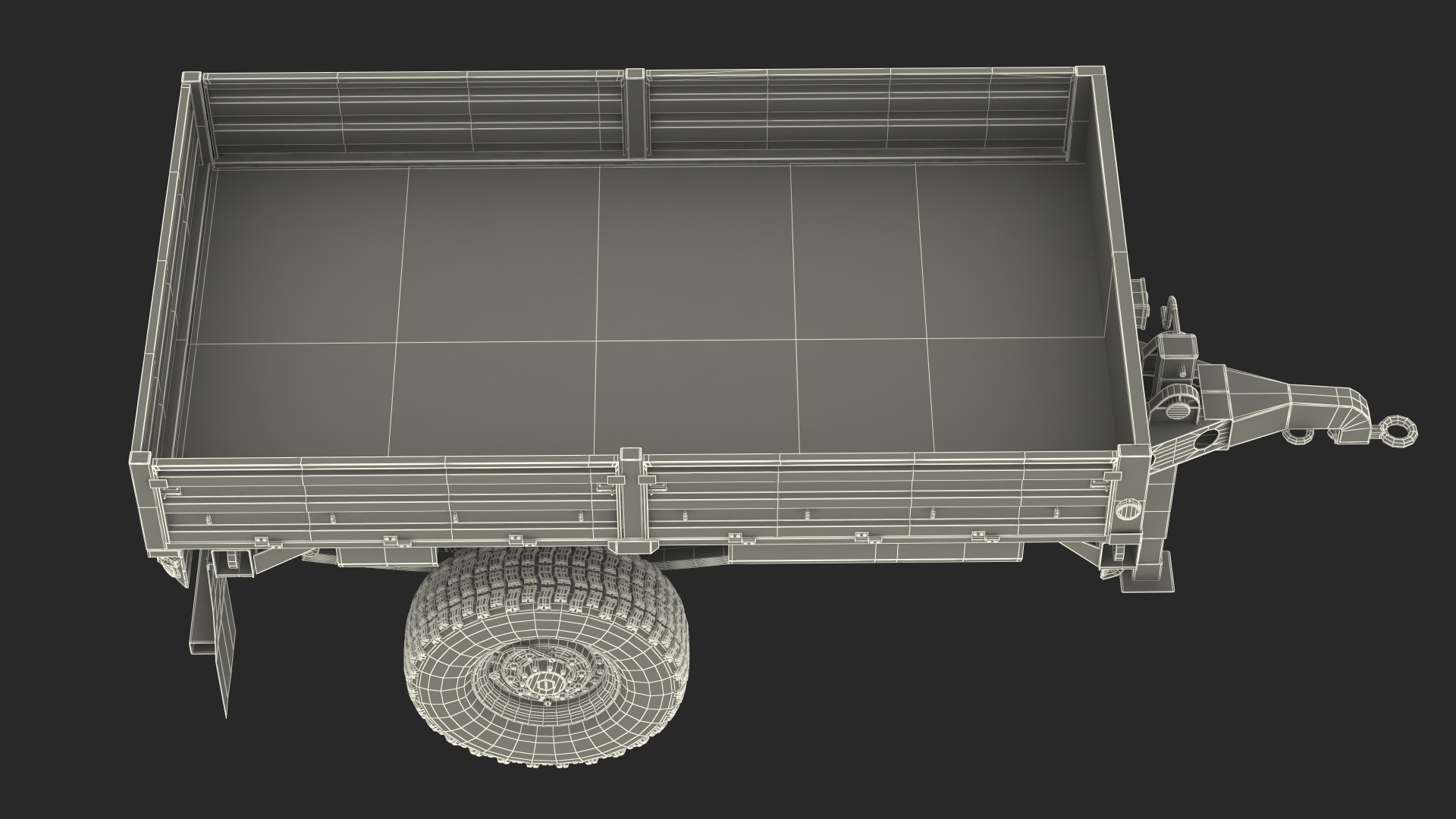 Military Cargo Trailer M1082 Camouflage 3D model