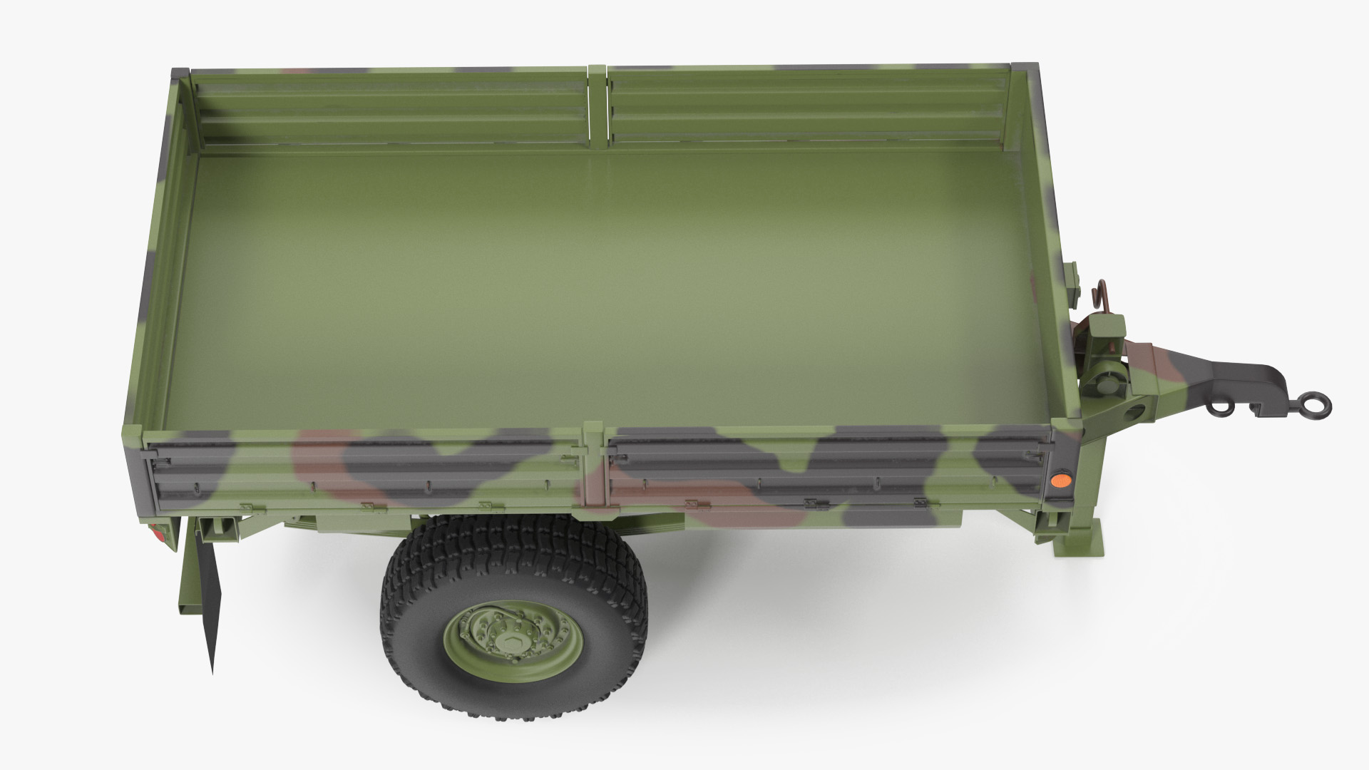 Military Cargo Trailer M1082 Camouflage 3D model
