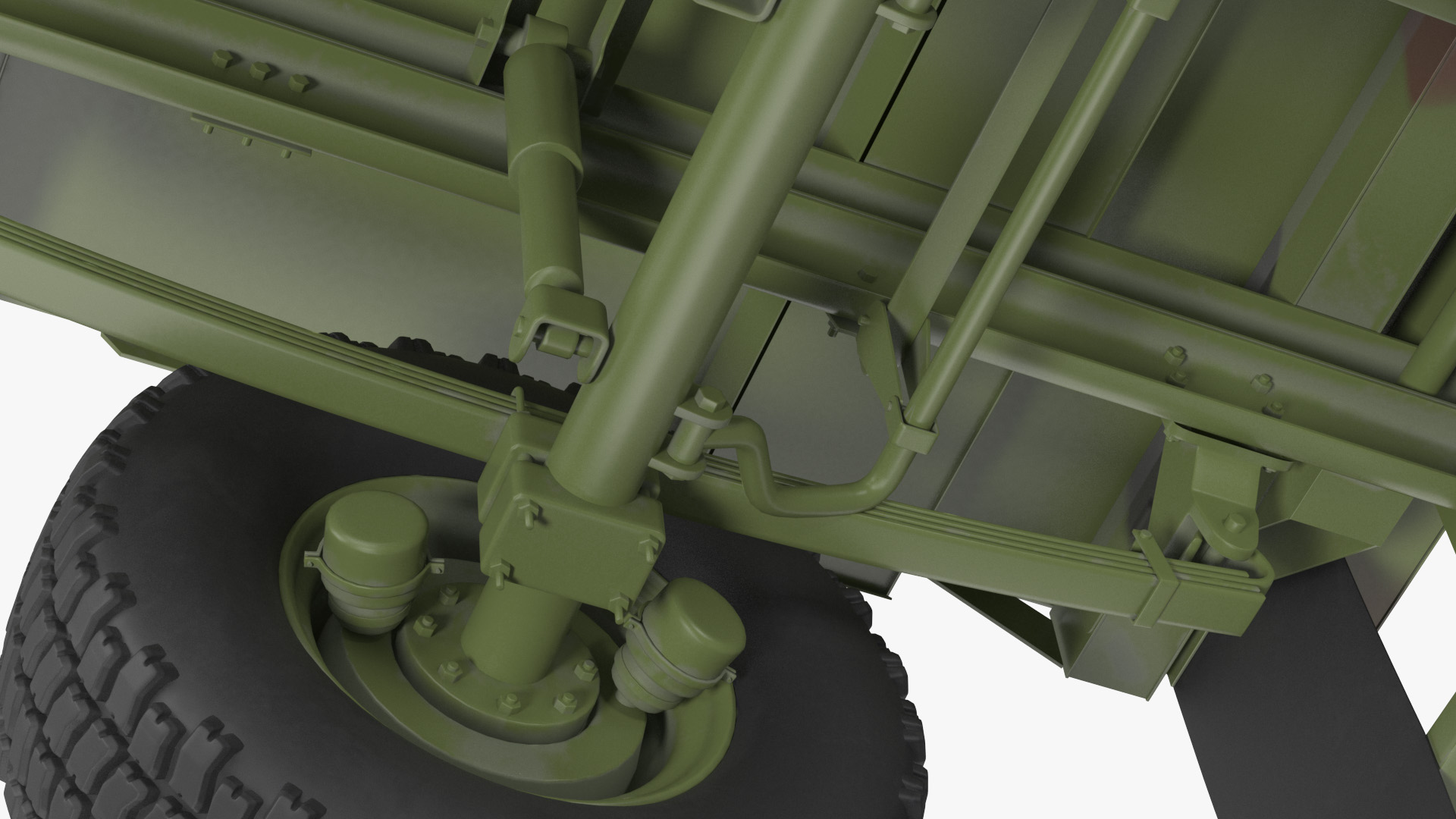 Military Cargo Trailer M1082 Camouflage 3D model