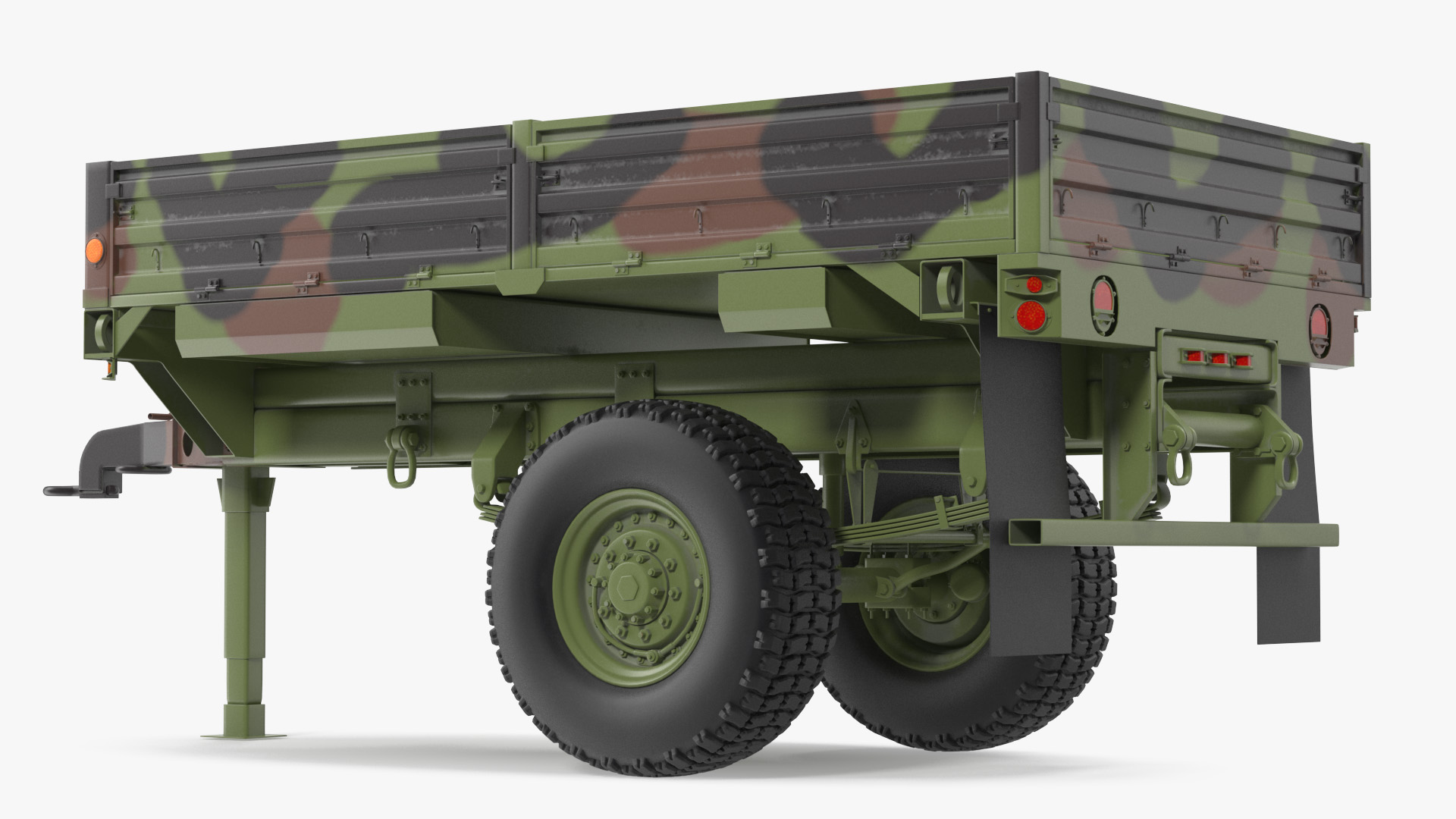 Military Cargo Trailer M1082 Camouflage 3D model