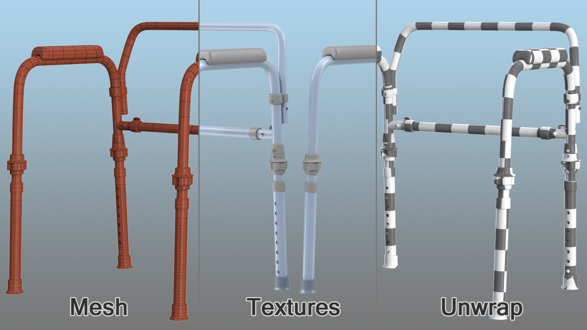 3D model Drive Medical Walker