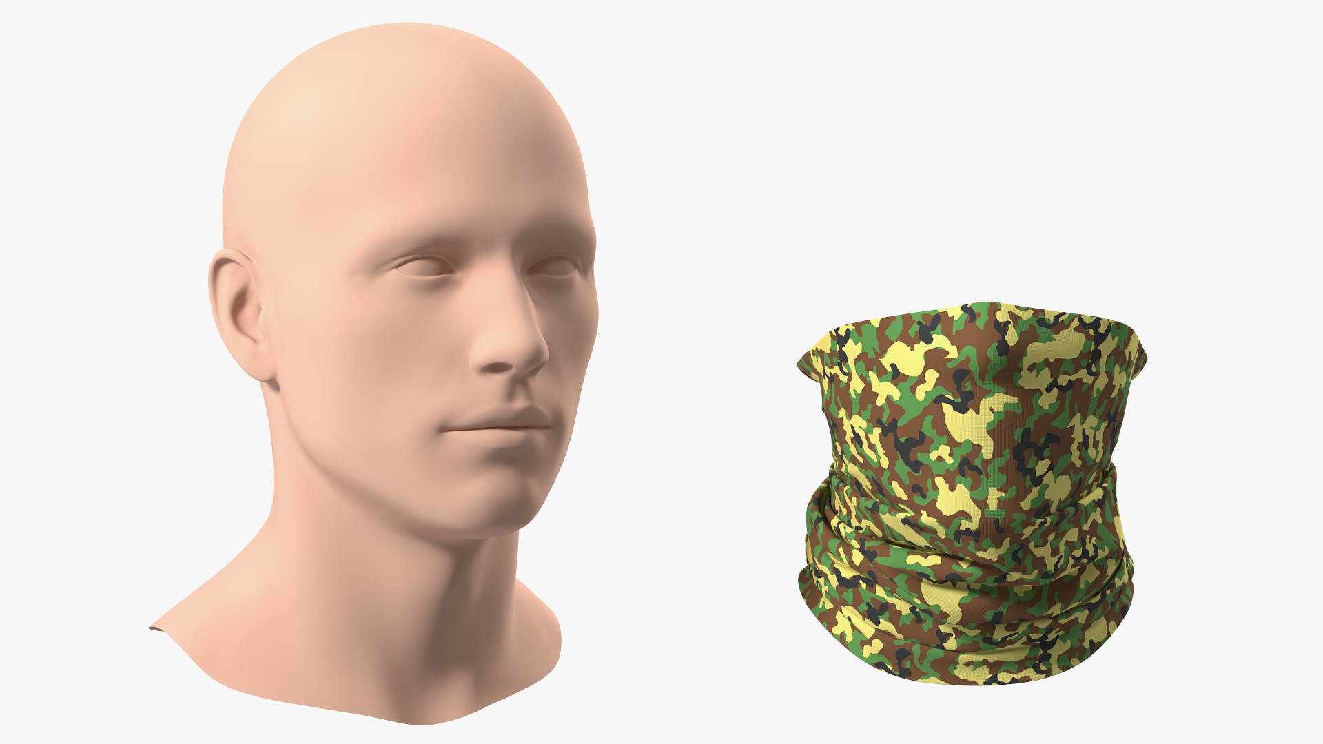 3D Breathable Half Face Neck Gaiter Camouflage model