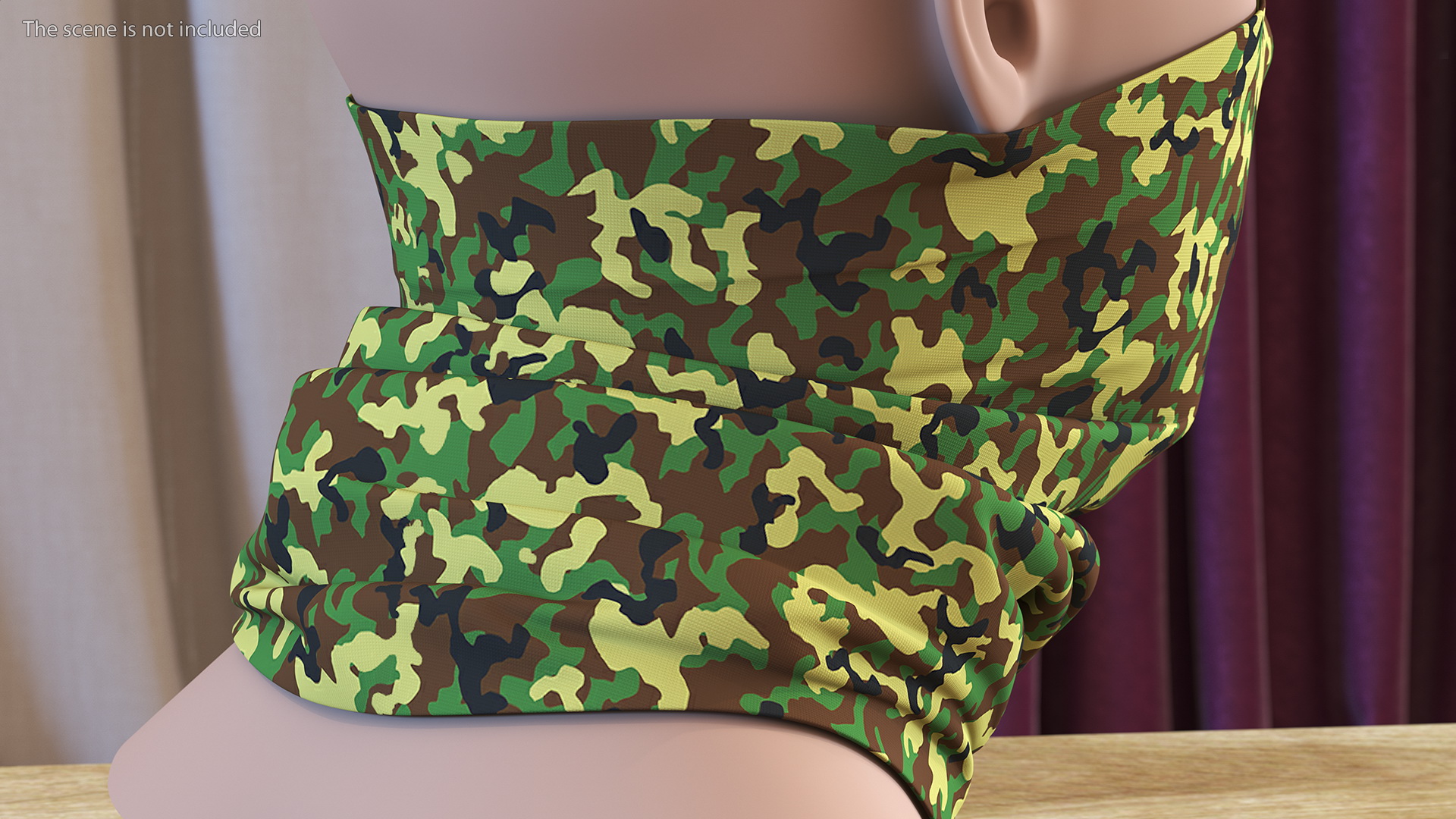 3D Breathable Half Face Neck Gaiter Camouflage model