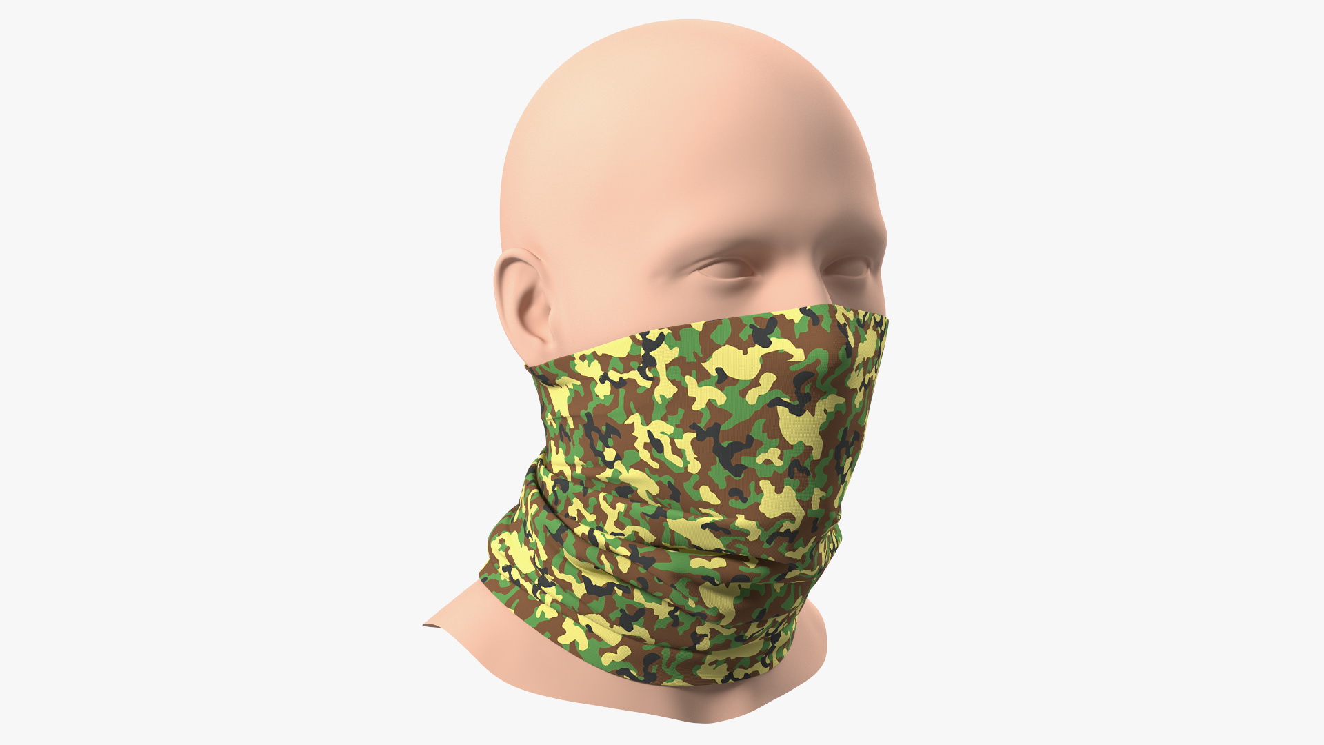 3D Breathable Half Face Neck Gaiter Camouflage model
