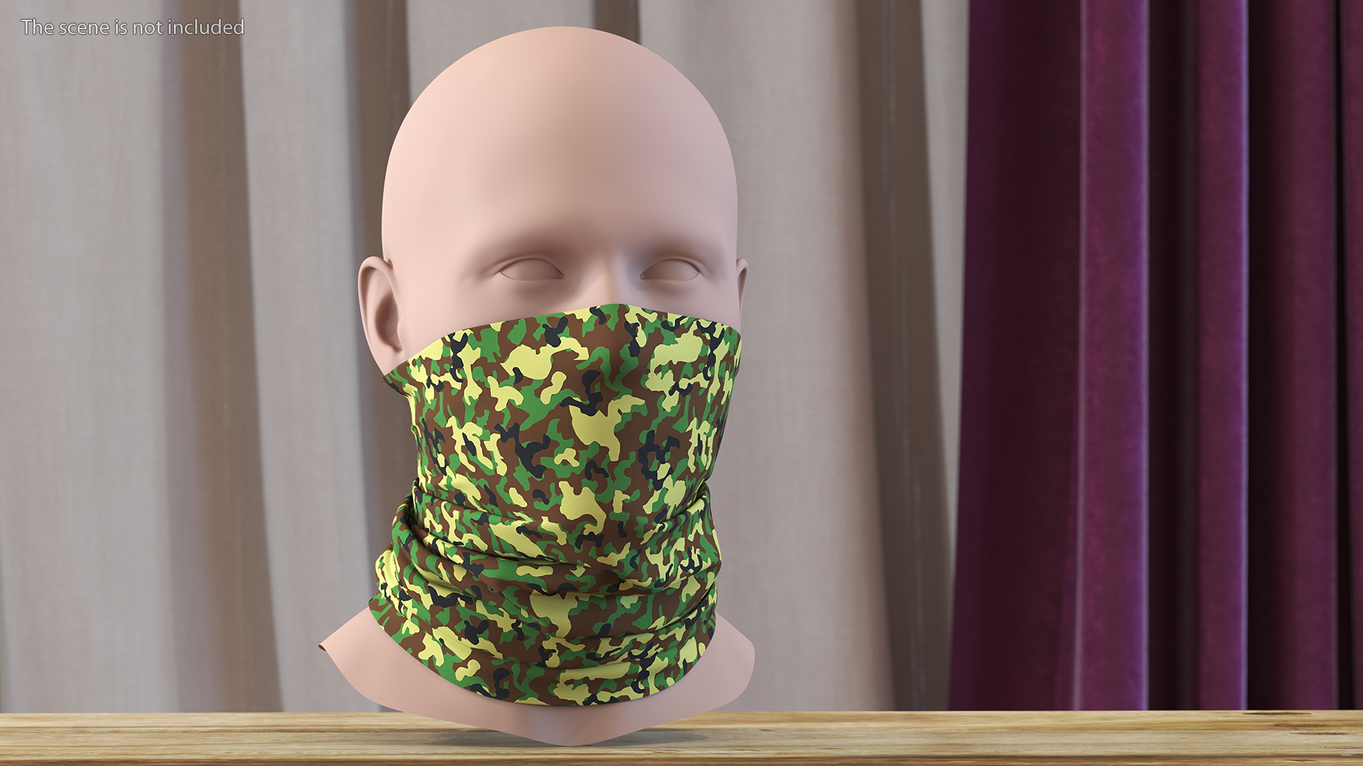 3D Breathable Half Face Neck Gaiter Camouflage model