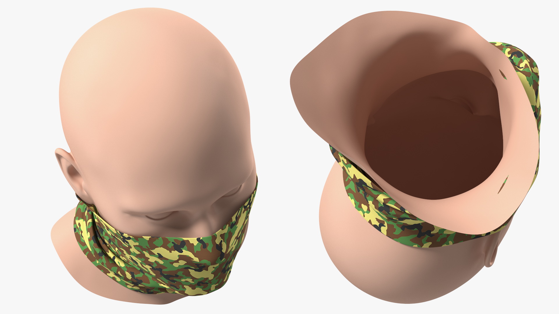 3D Breathable Half Face Neck Gaiter Camouflage model