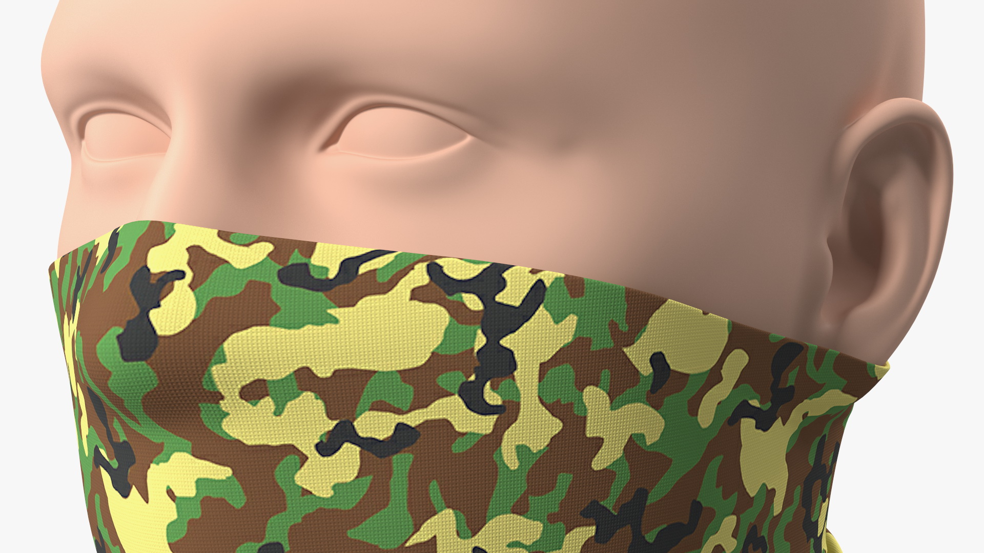 3D Breathable Half Face Neck Gaiter Camouflage model