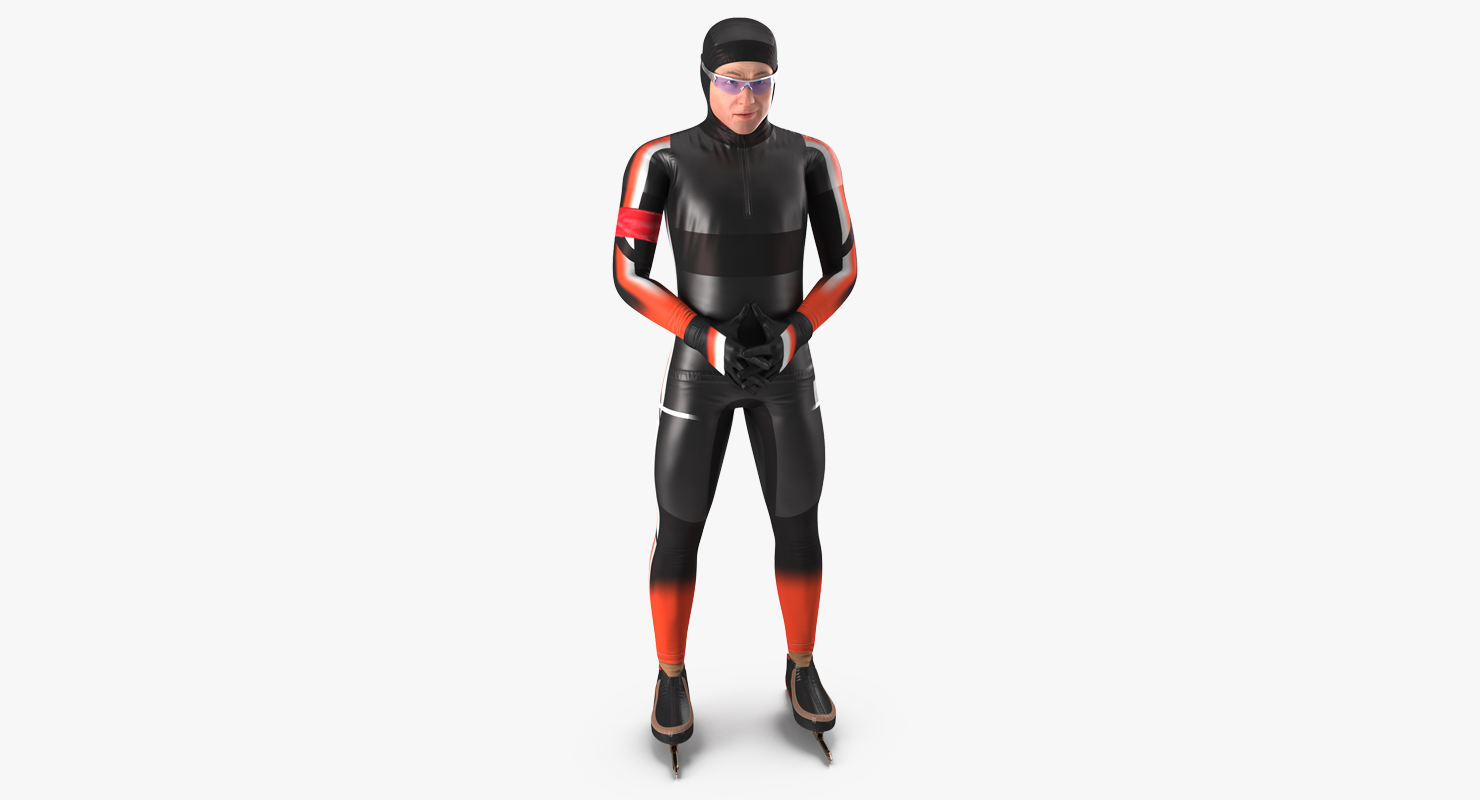 Speed Skater Generic 2 Rigged 3D model