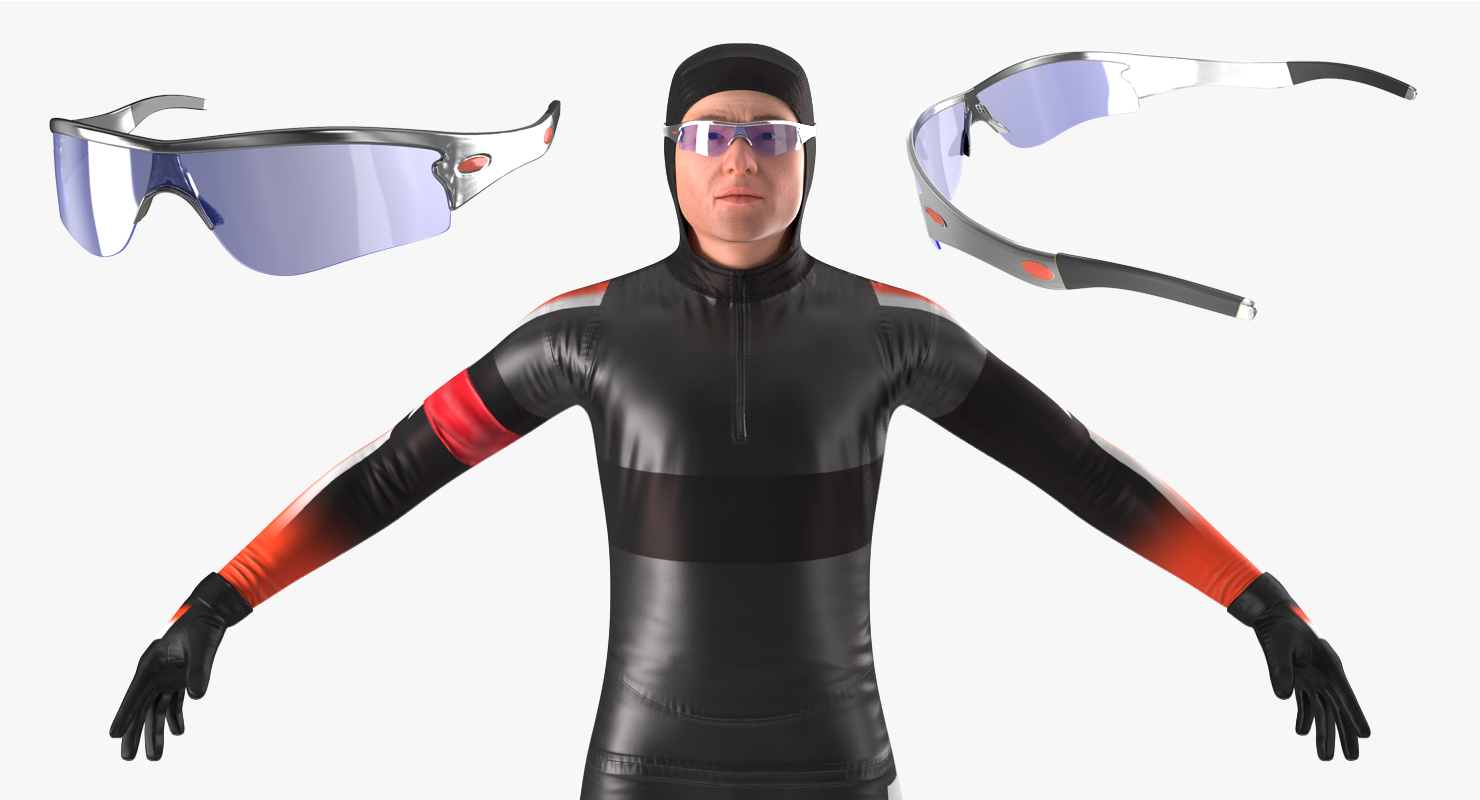 Speed Skater Generic 2 Rigged 3D model