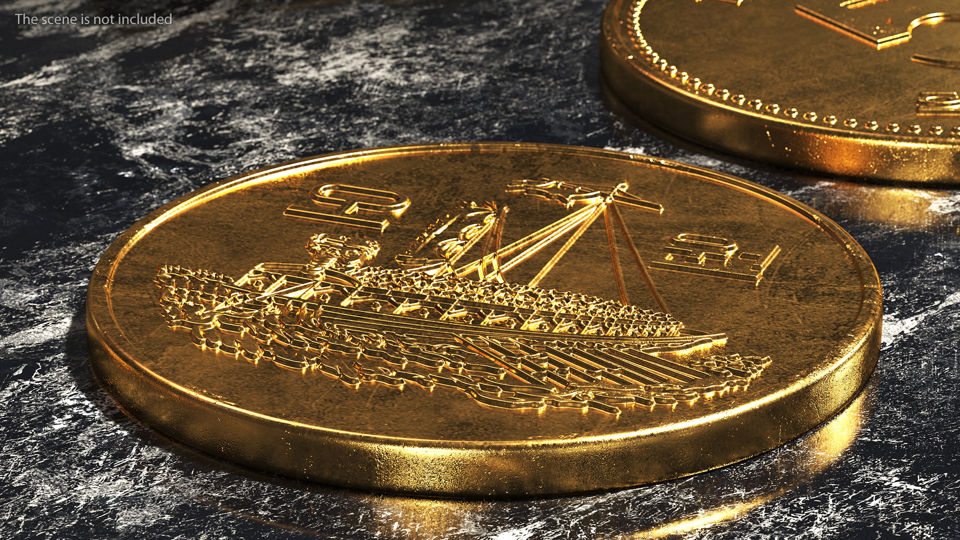 South Korea 5 Won 1983 Coin 3D