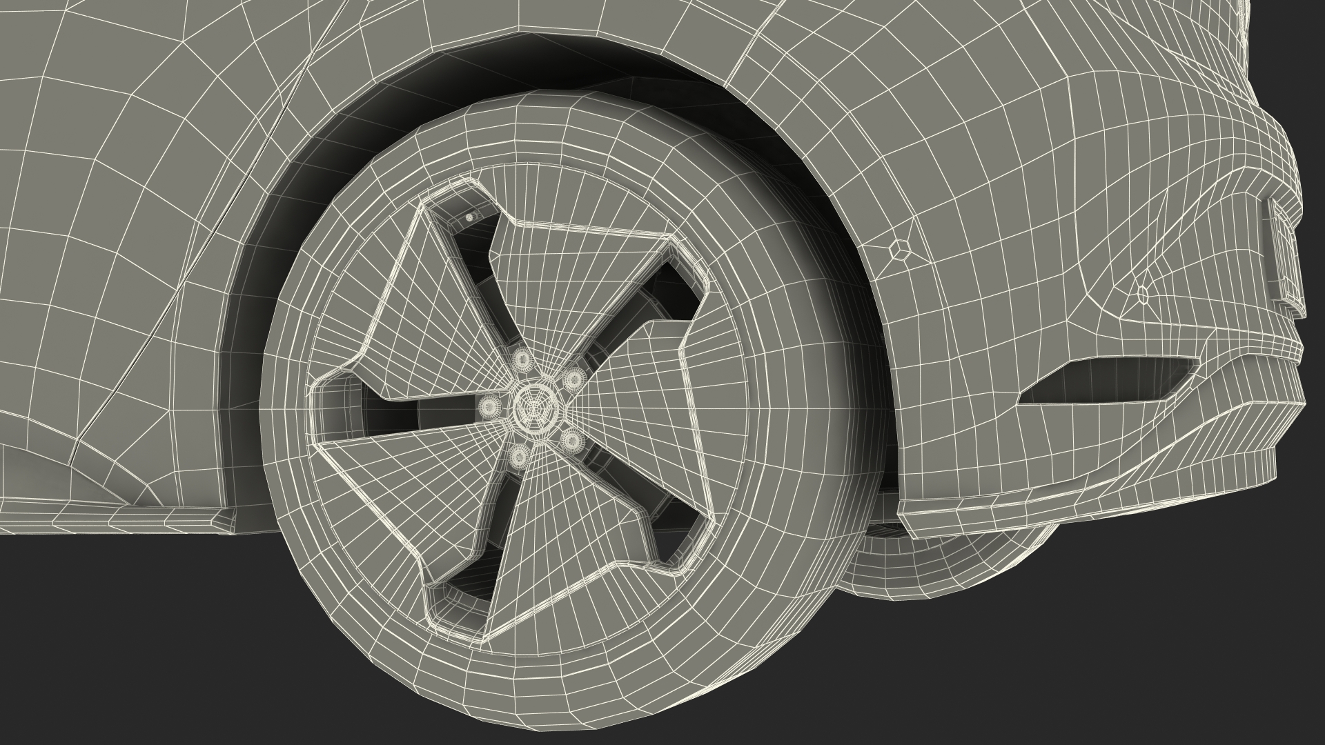 Electric Car Hatchback Rigged 3D model