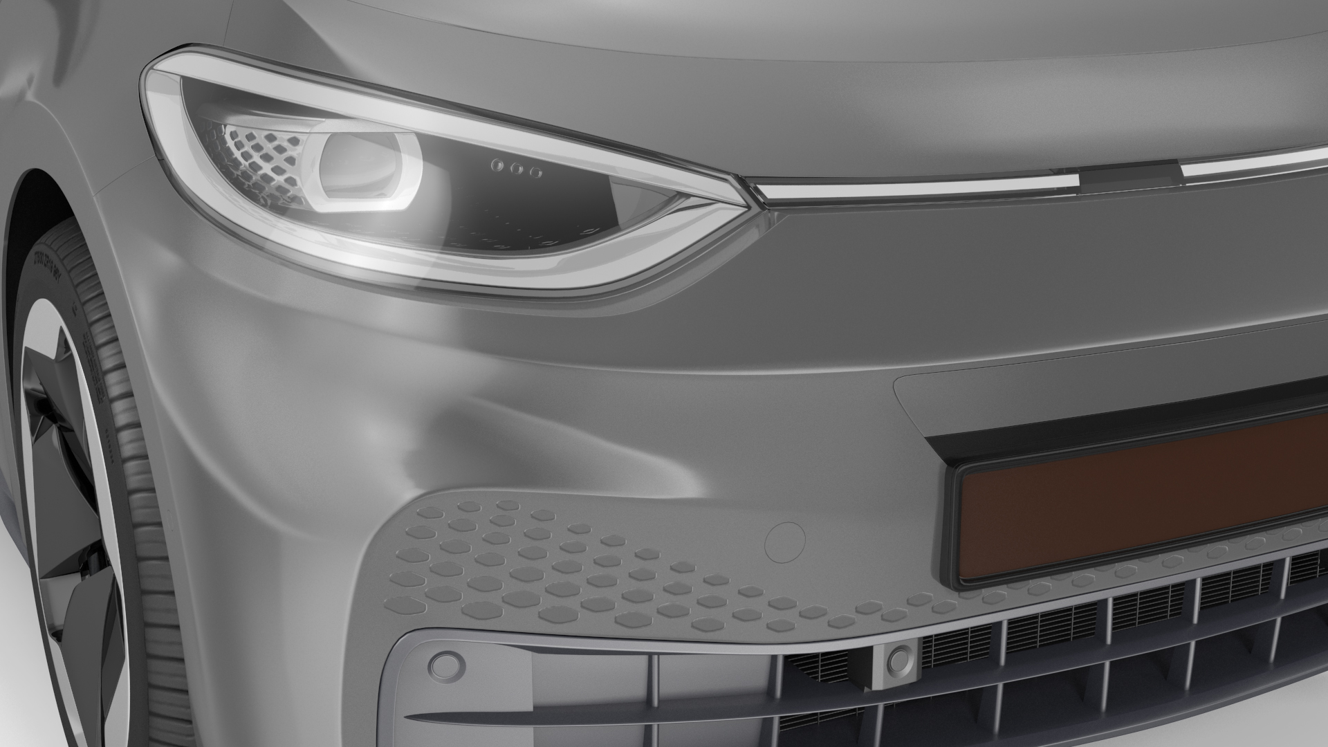 Electric Car Hatchback Rigged 3D model