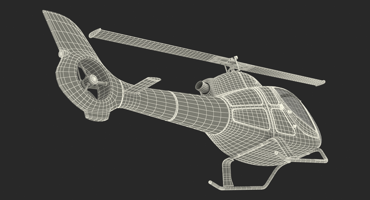 3D Helicopter RT216 Rigged model