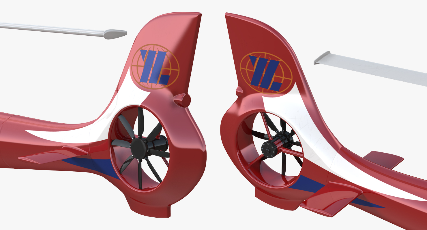 3D Helicopter RT216 Rigged model