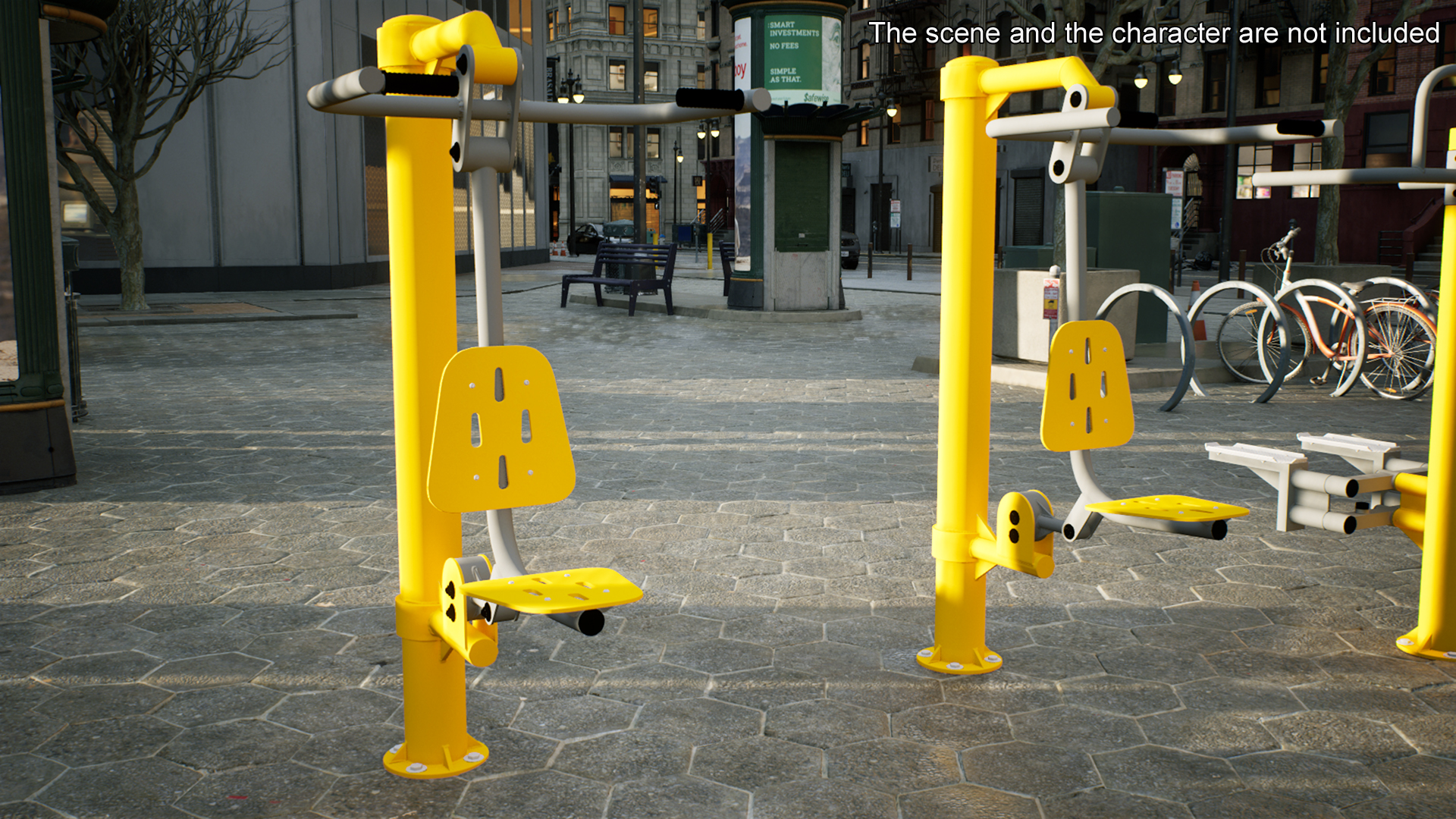 3D Pull Chair Outdoor Trainer Yellow model