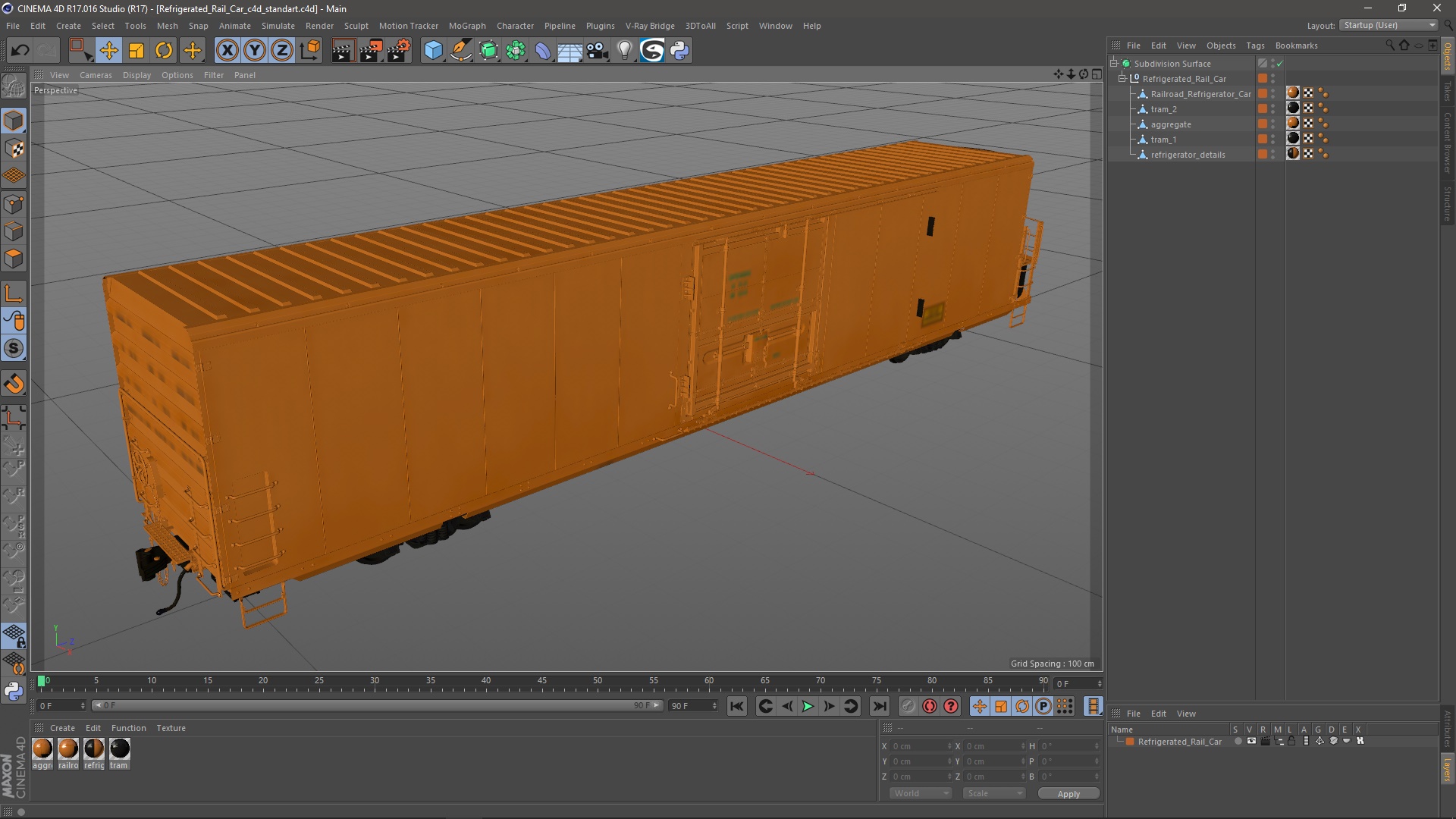3D Refrigerated Rail Car