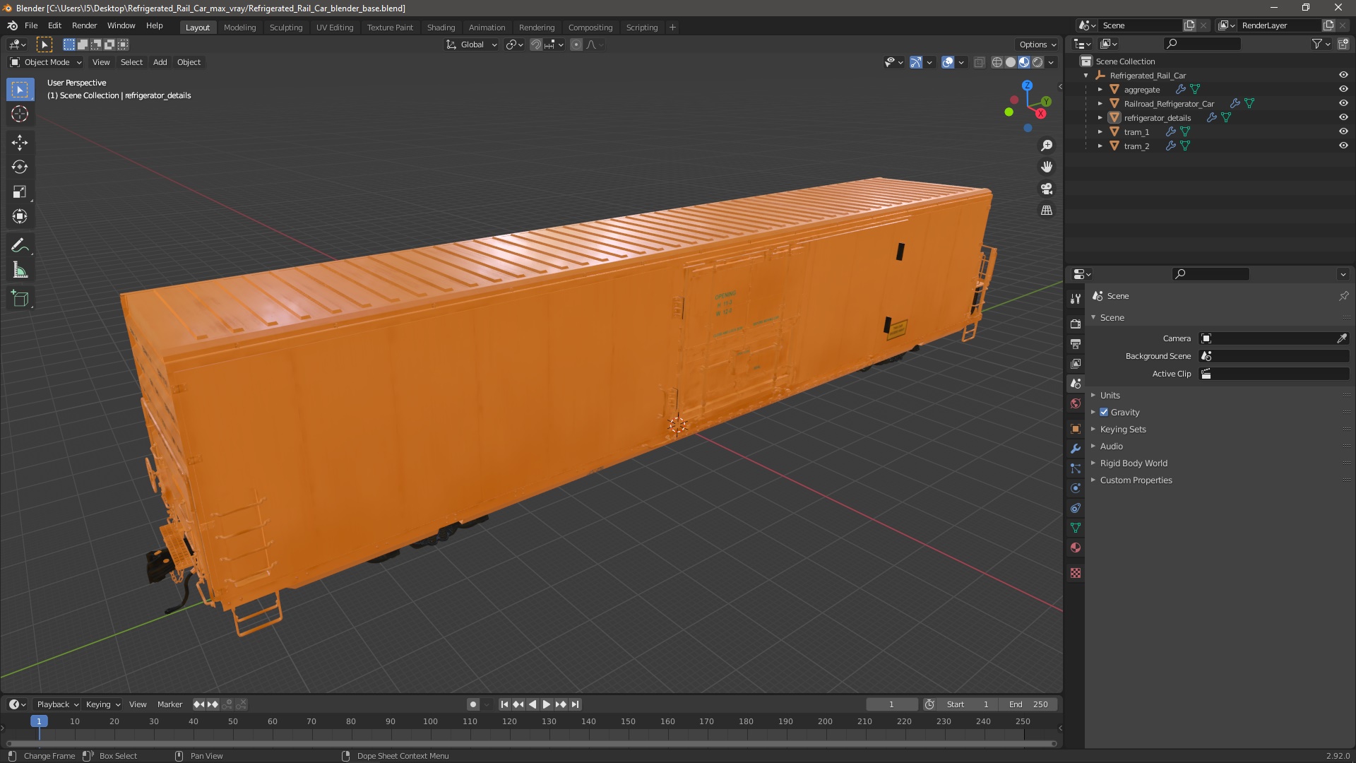 3D Refrigerated Rail Car