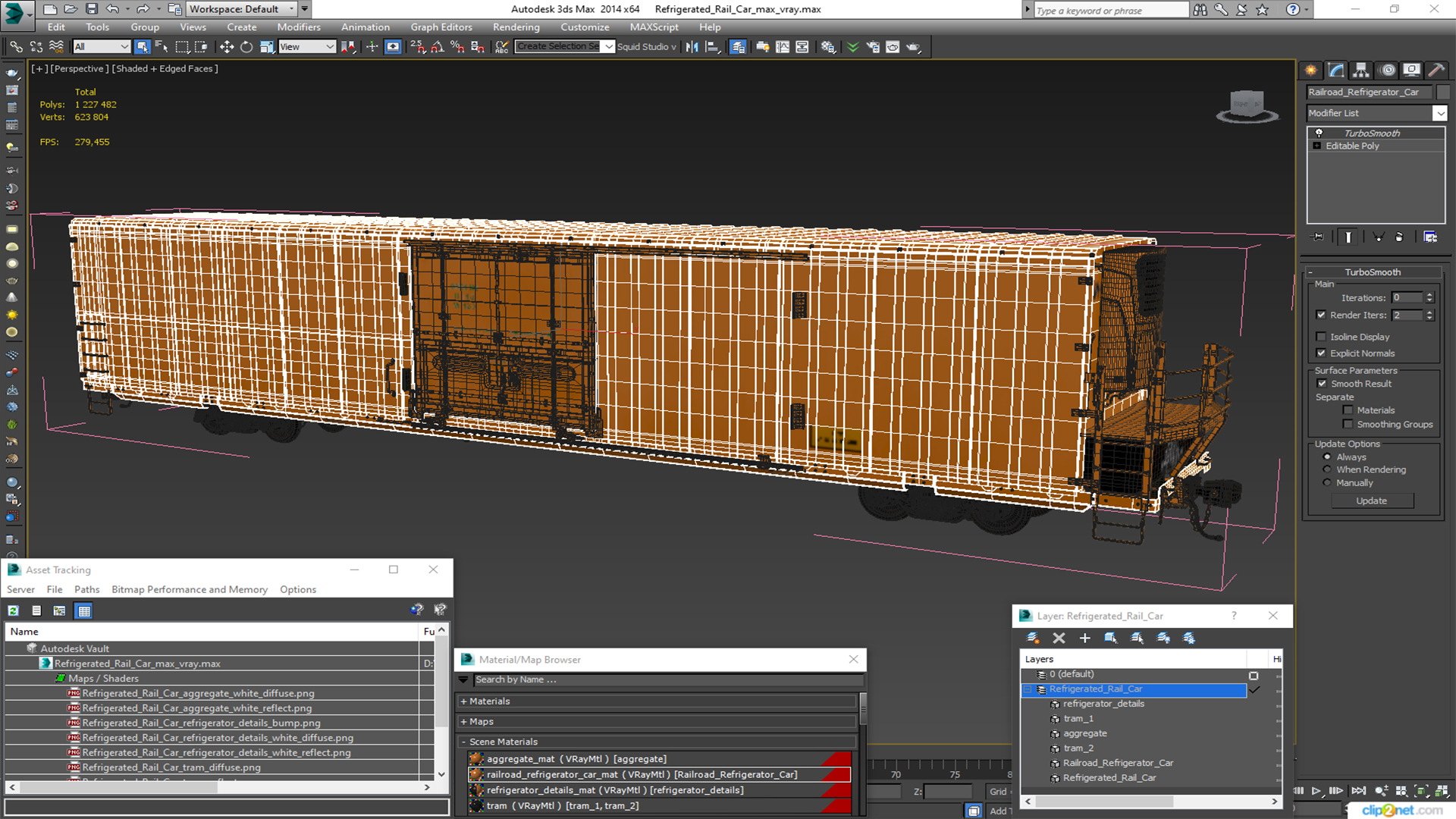 3D Refrigerated Rail Car