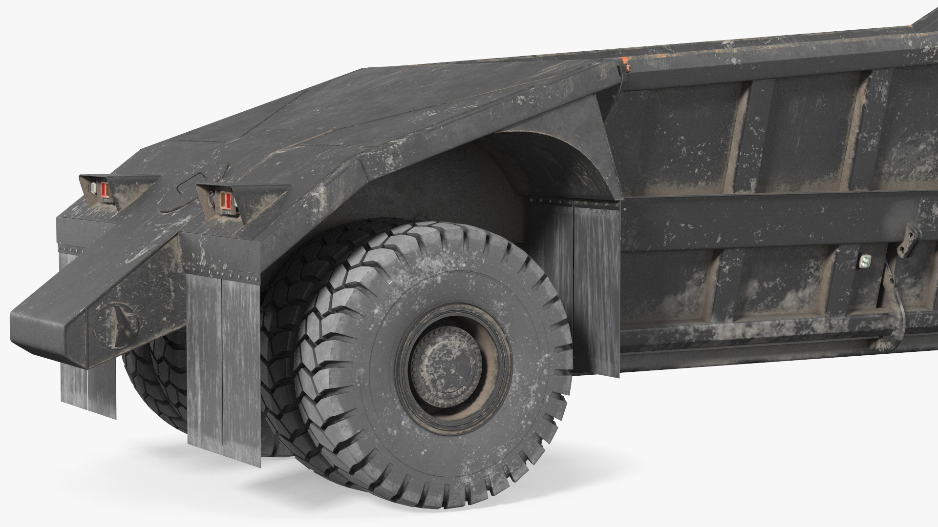 3D model Bottom Dump Trailer Dirty