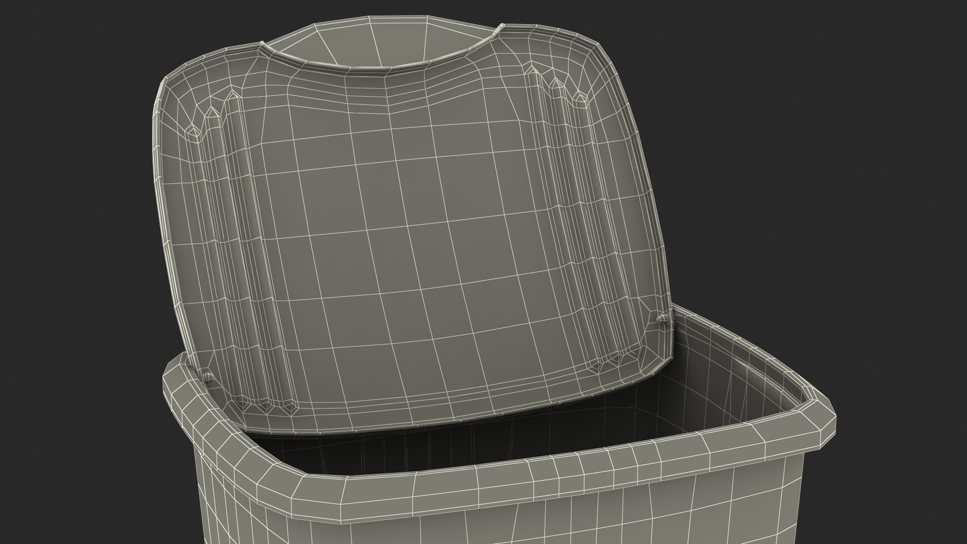 Plastic Laundry Basket Silver 3D model