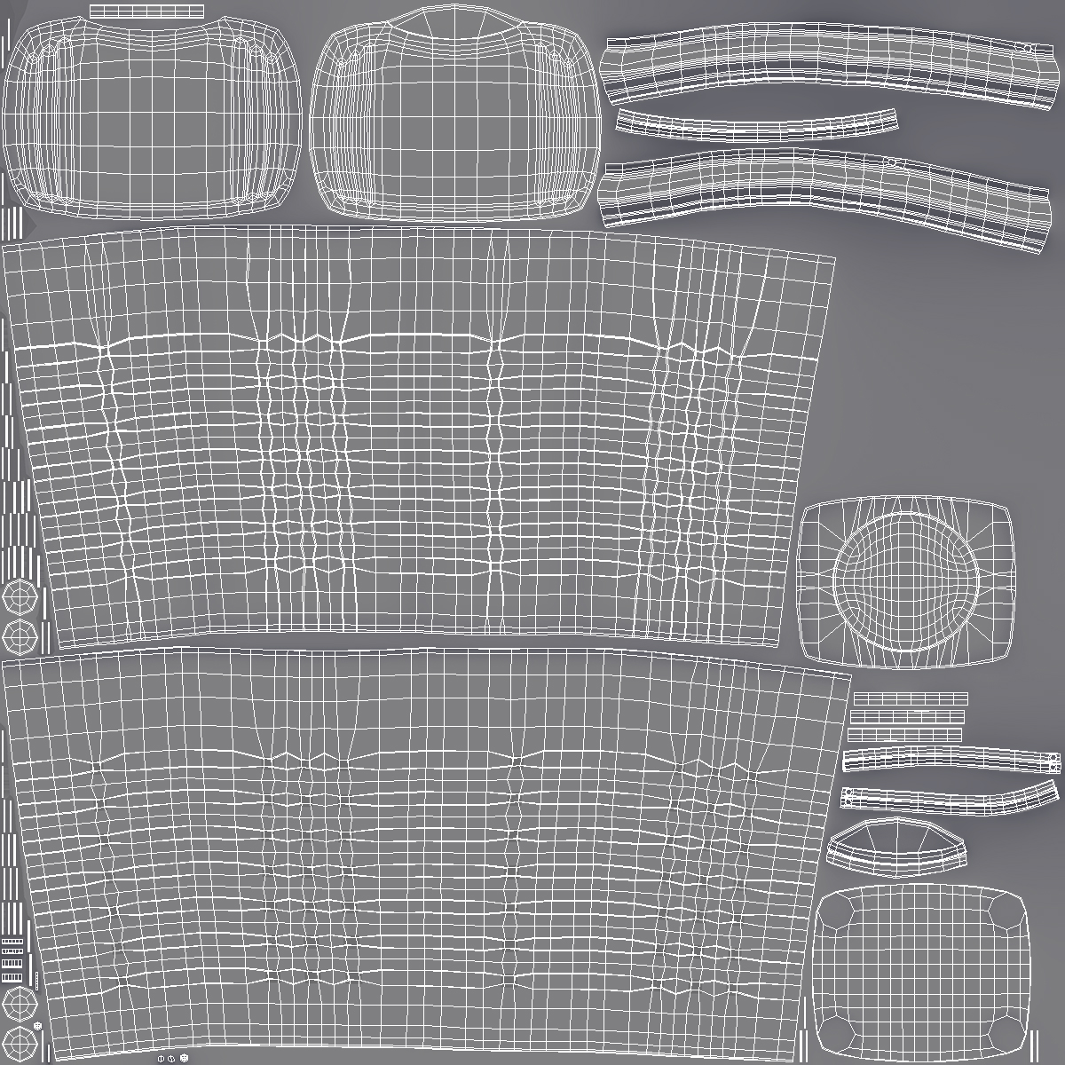 Plastic Laundry Basket Silver 3D model