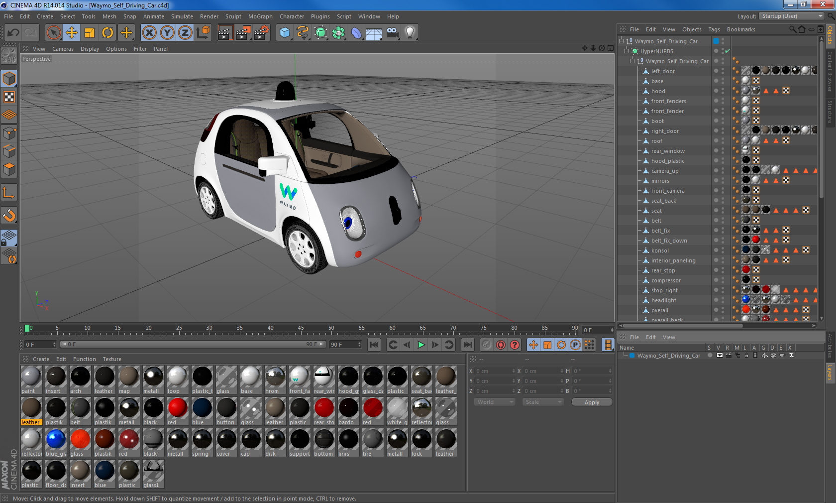 Waymo Self Driving Car 3D