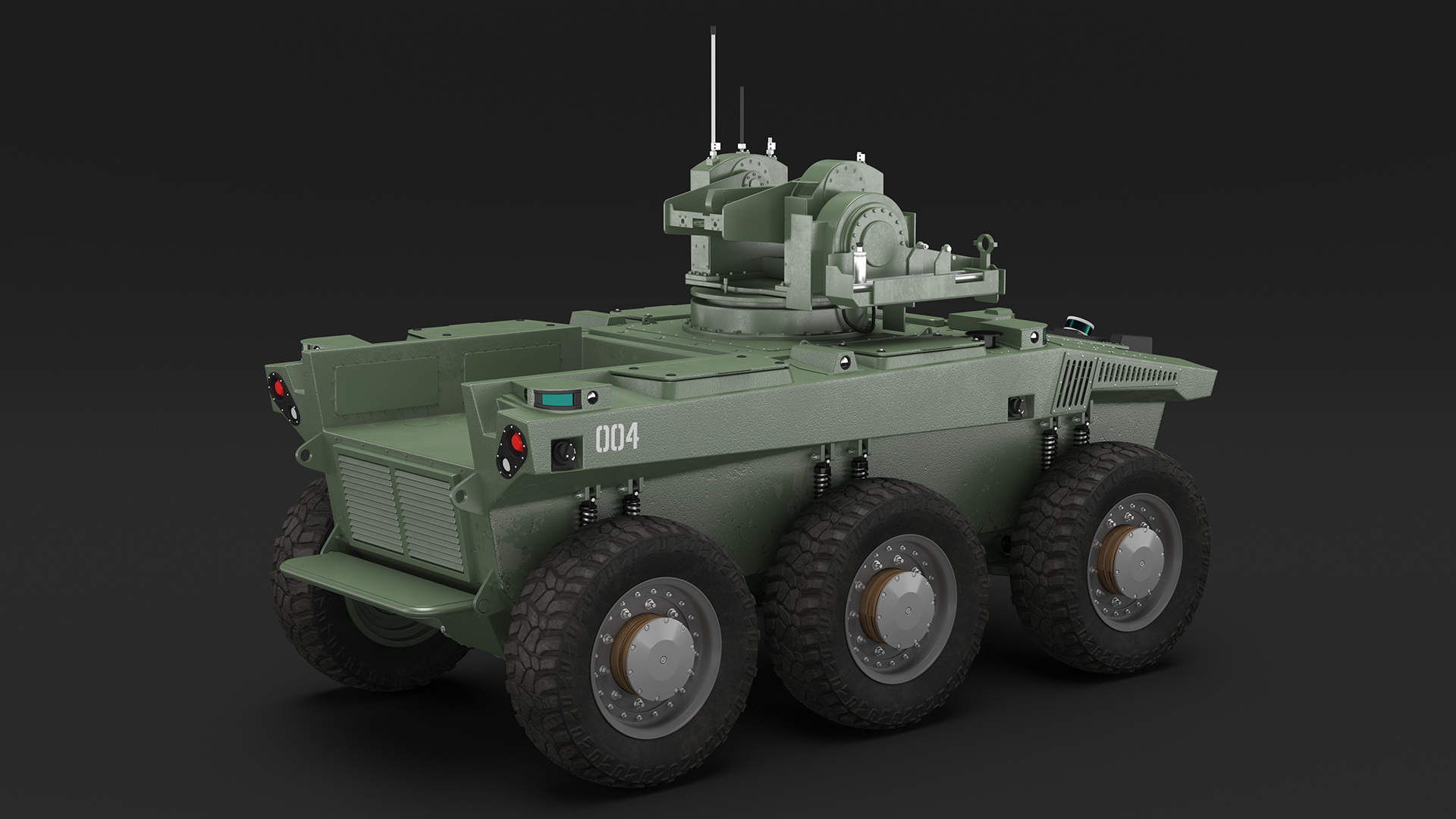 Smart Military Robot Rigged 3D