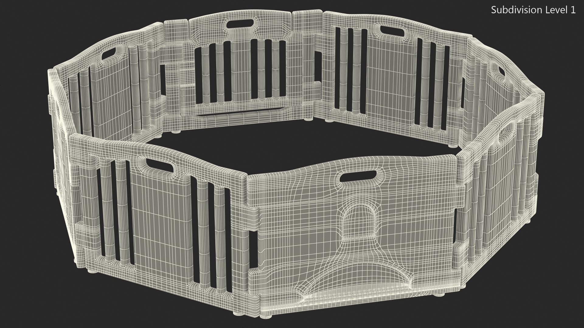 3D model Baby Playpen Octagon