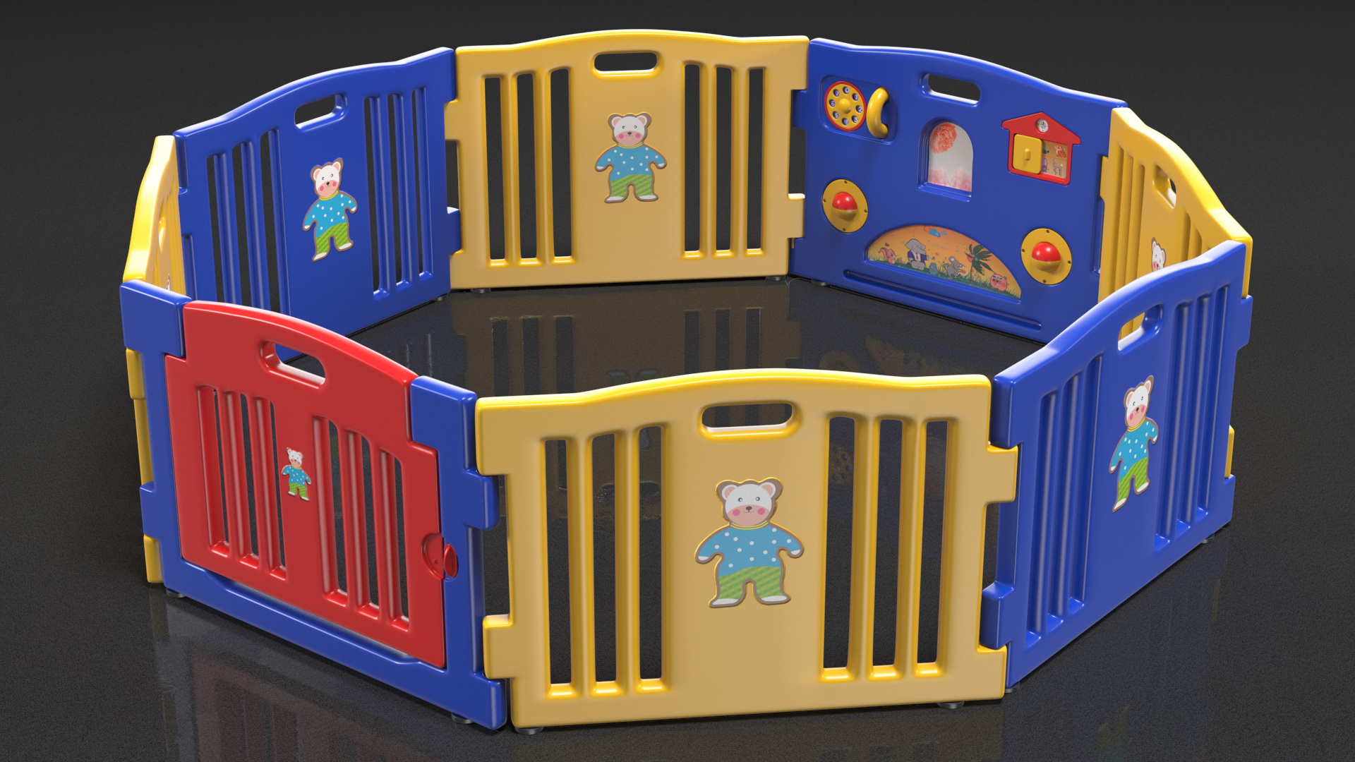 3D model Baby Playpen Octagon