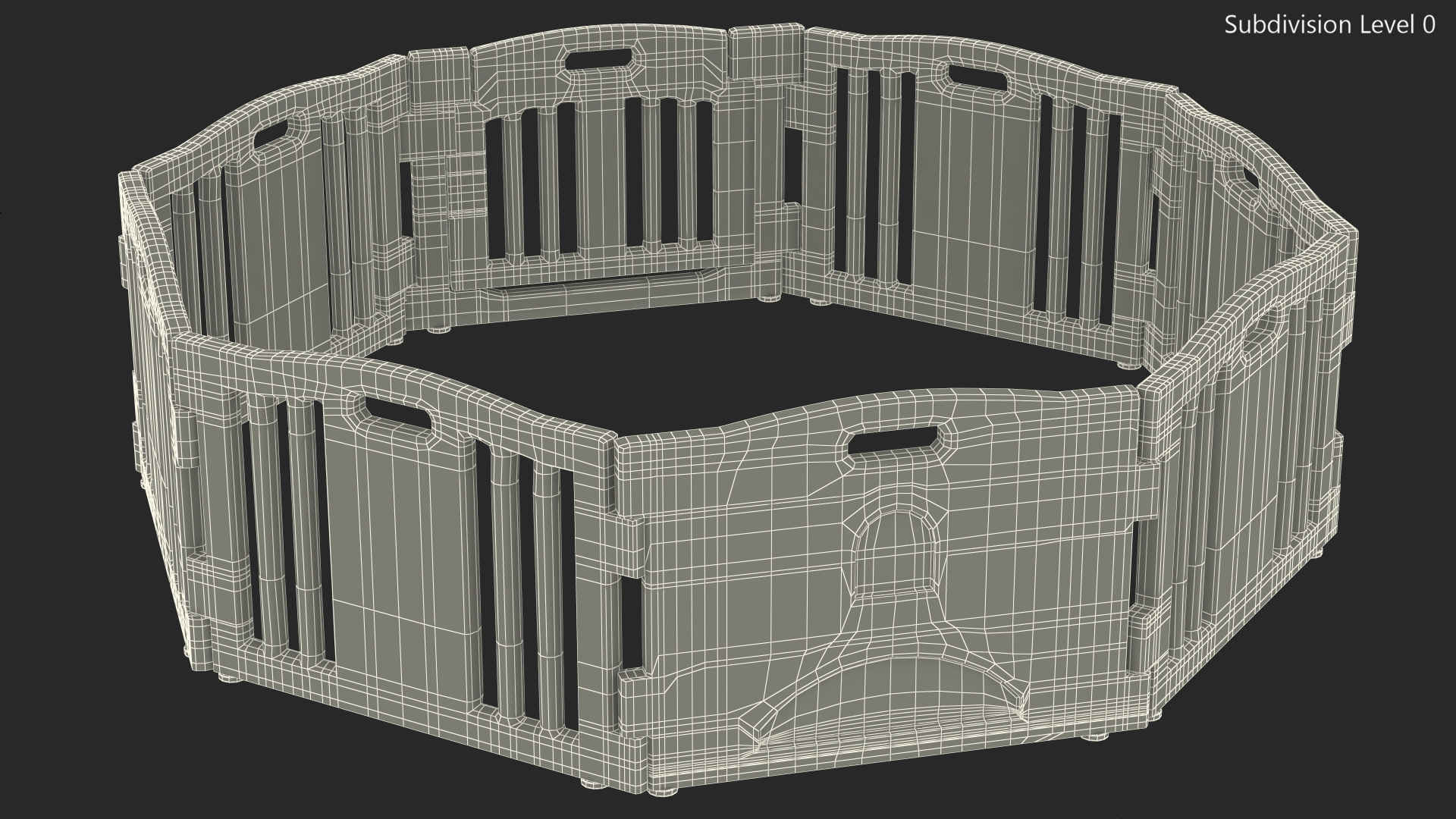 3D model Baby Playpen Octagon