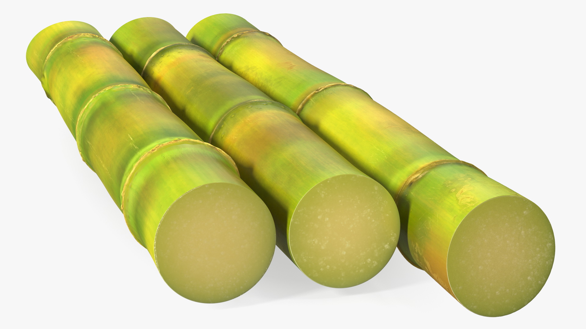 Fresh Sugarcane Sticks 3D