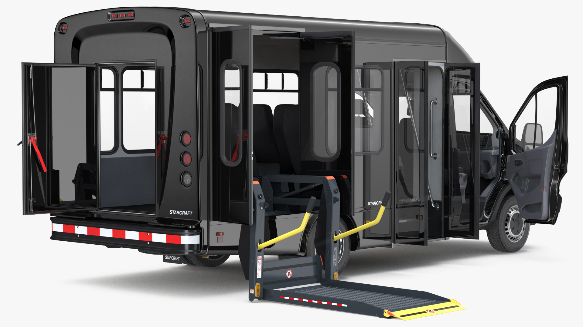 3D Ford Starcraft Executive Shuttle Bus Rigged model