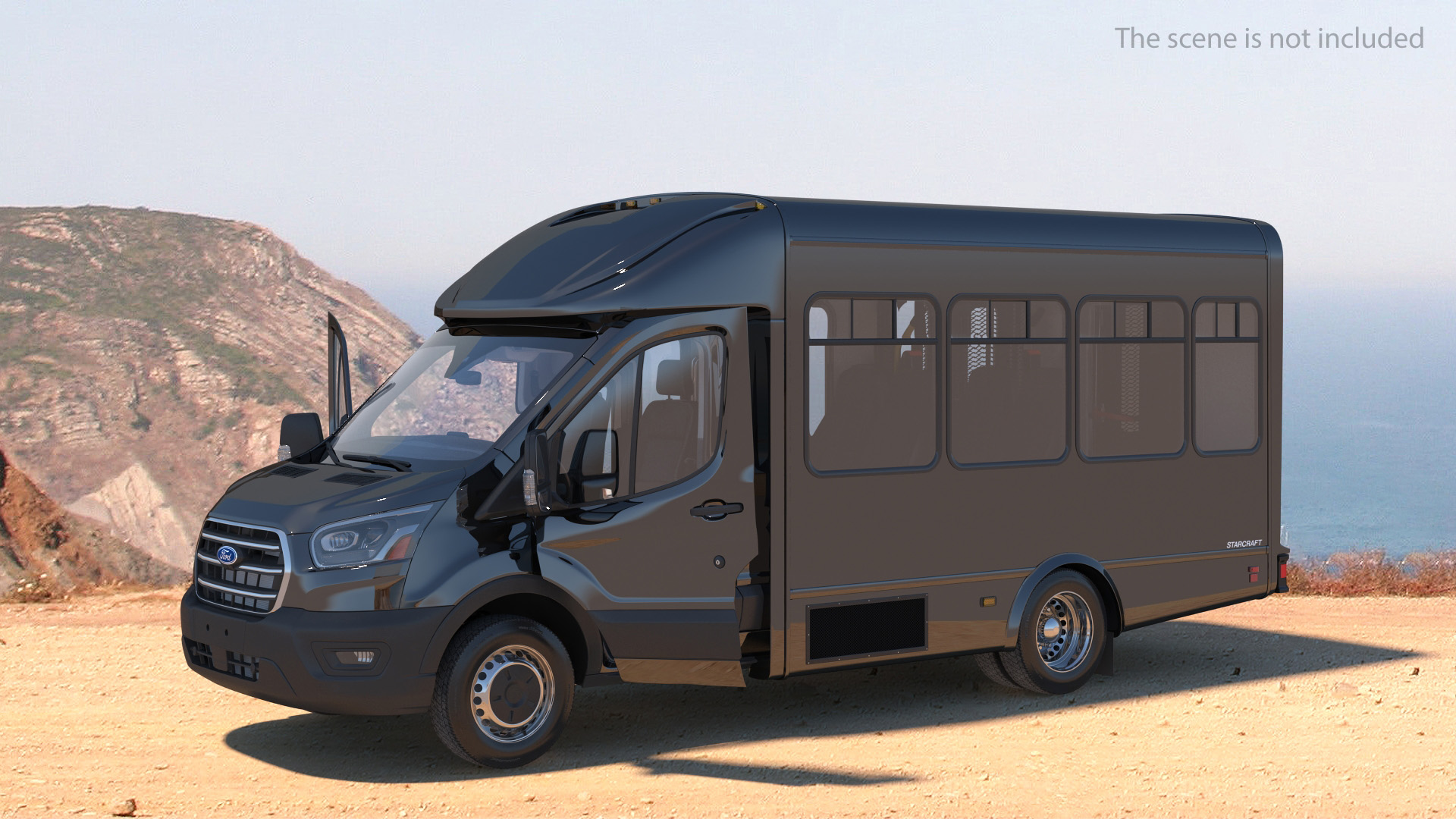 3D Ford Starcraft Executive Shuttle Bus Rigged model