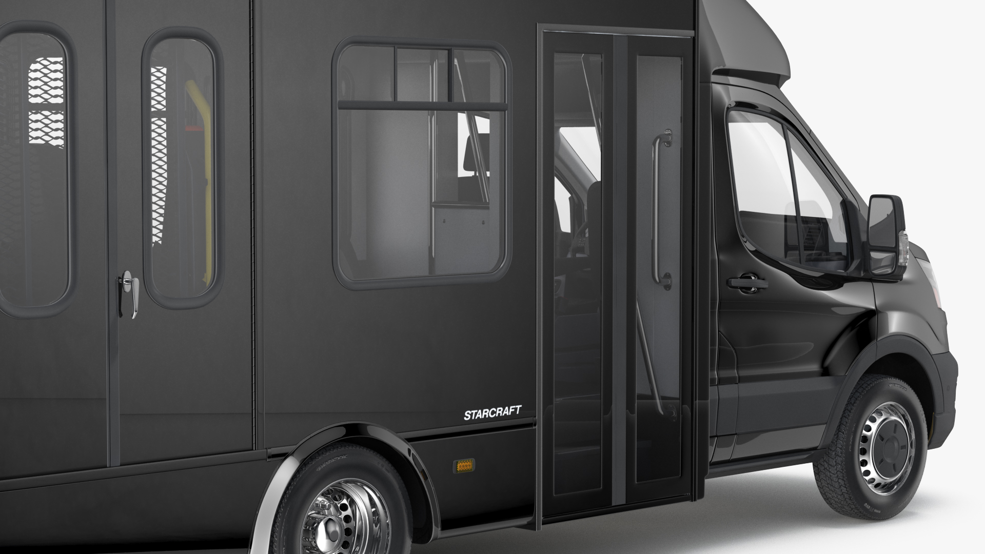 3D Ford Starcraft Executive Shuttle Bus Rigged model