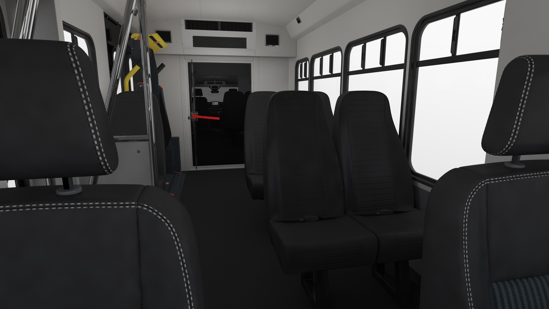 3D Ford Starcraft Executive Shuttle Bus Rigged model