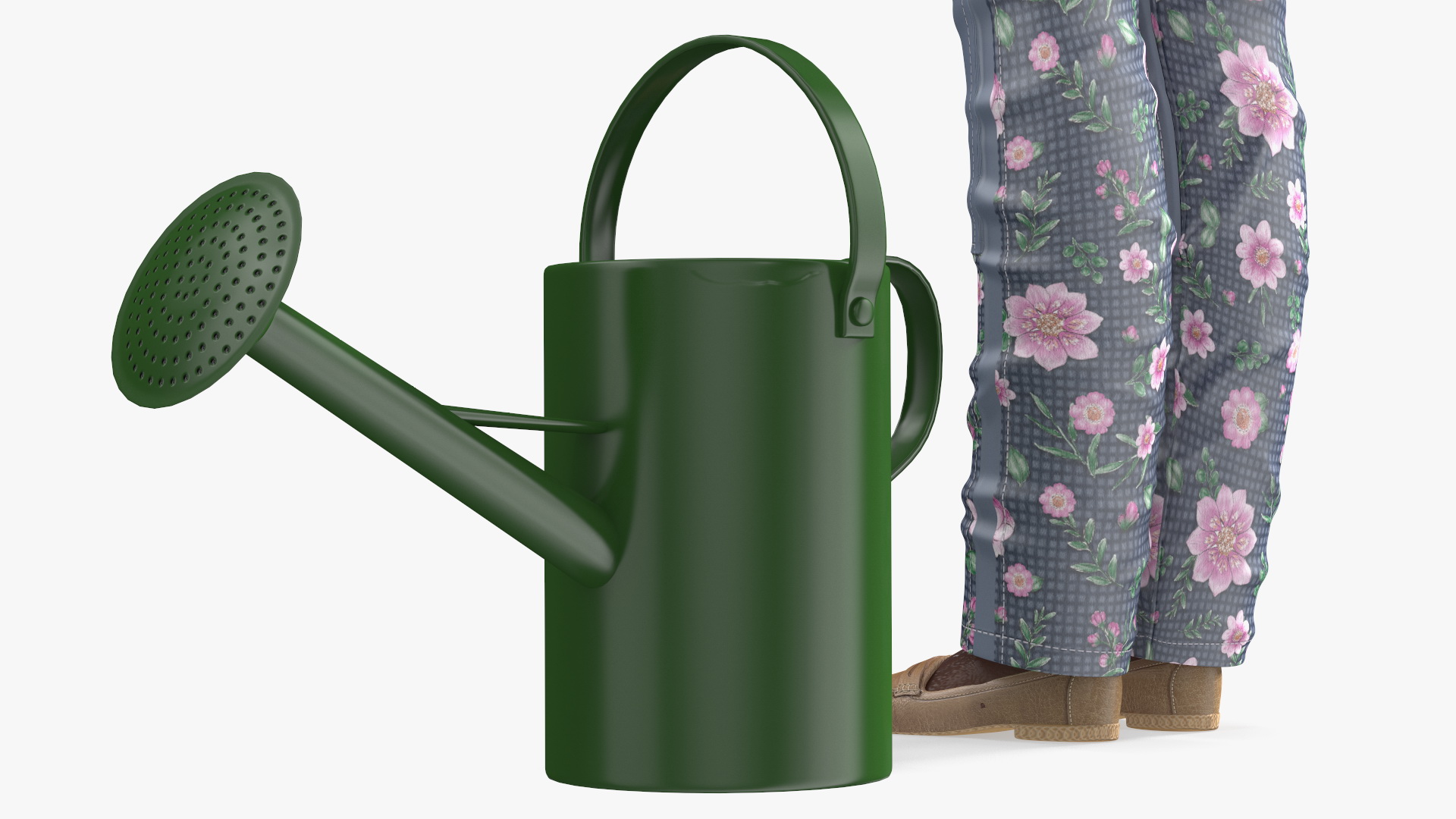 3D Black Elderly Woman Gardener Style A-Pose