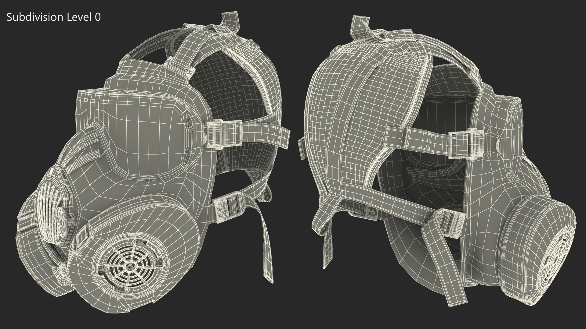 3D JSGPM M50 Full Face Gas Mask model