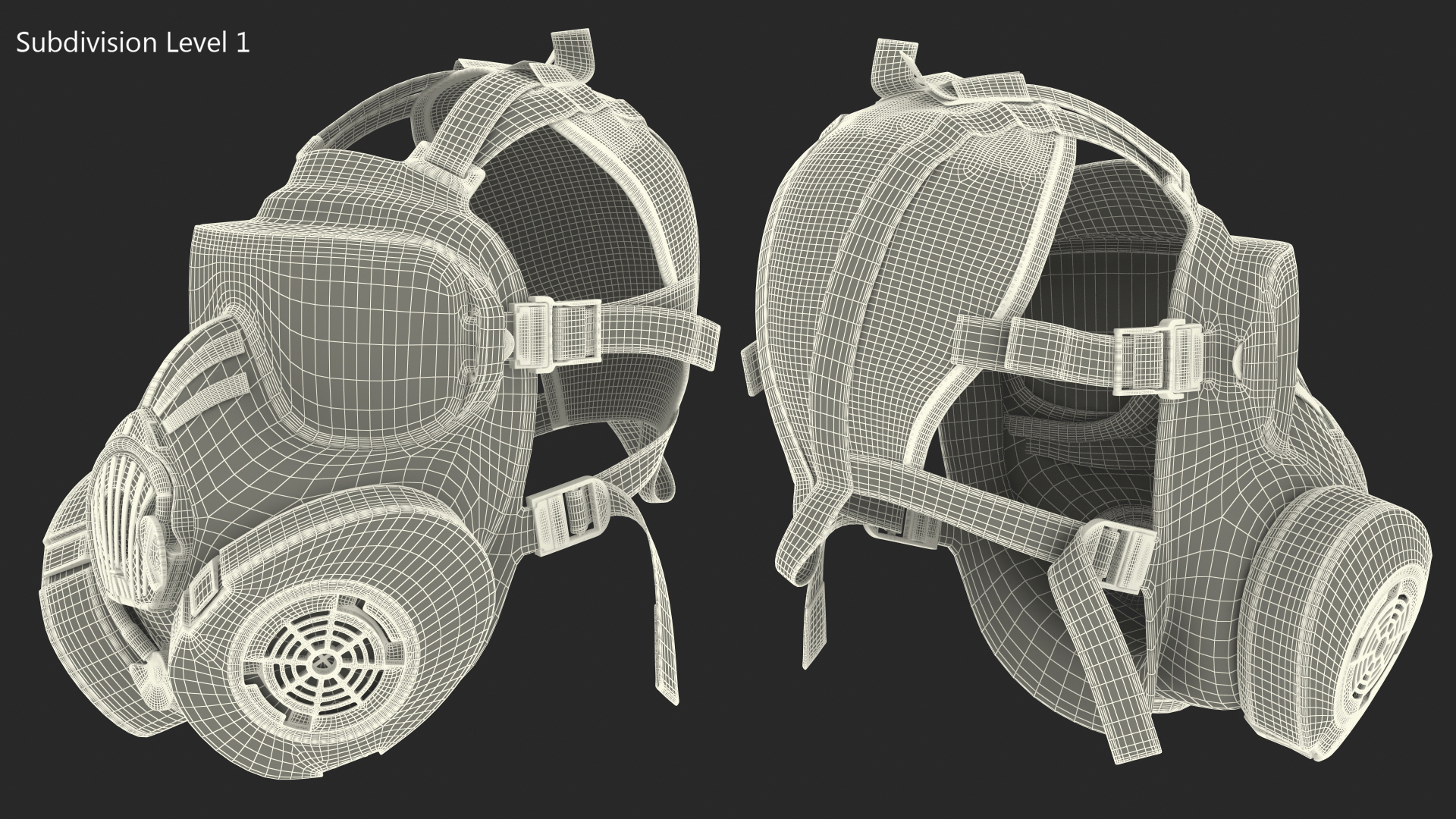 3D JSGPM M50 Full Face Gas Mask model
