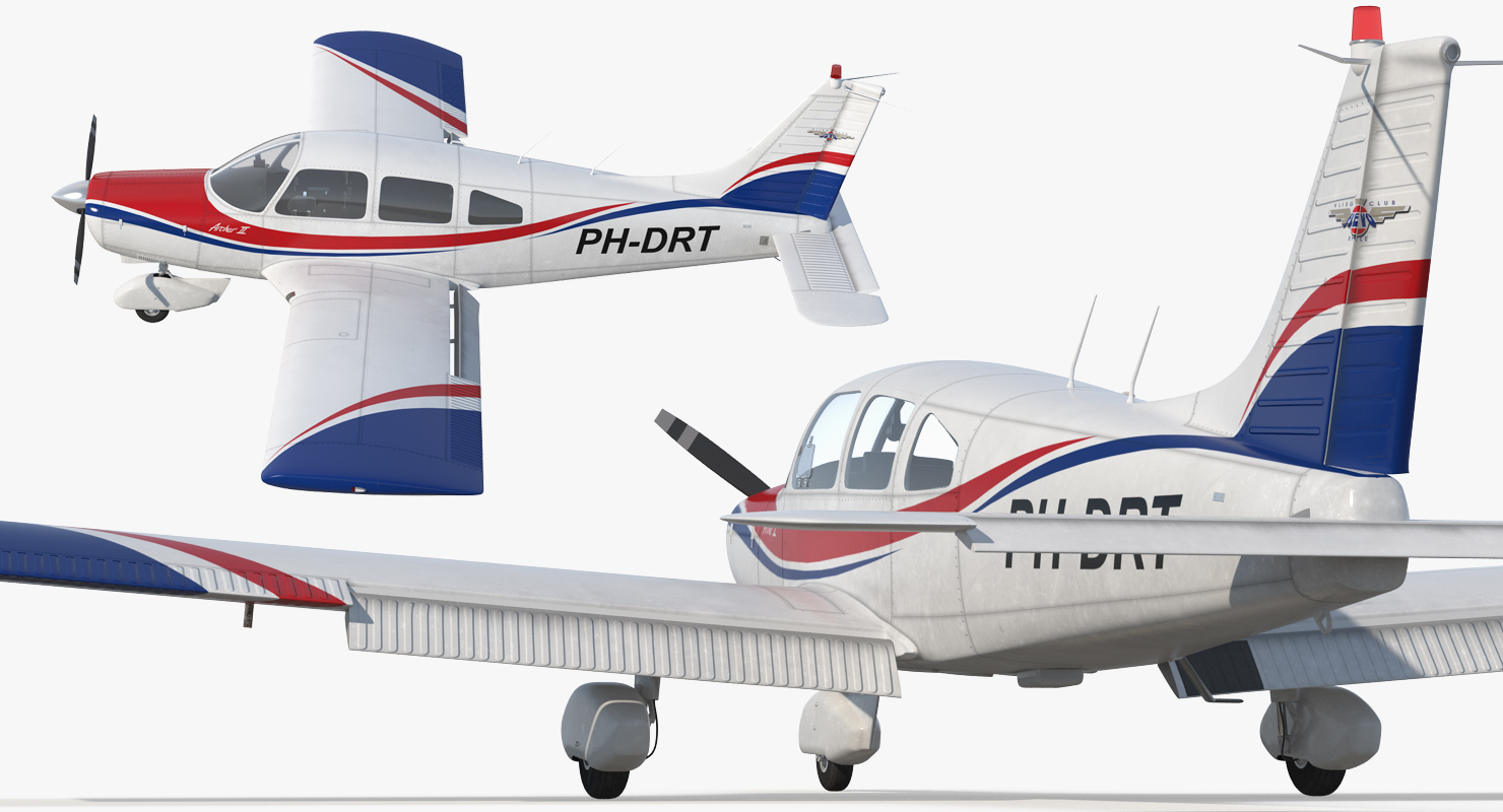 Light Aircraft Piper PA 28 161 Warrior III 3D