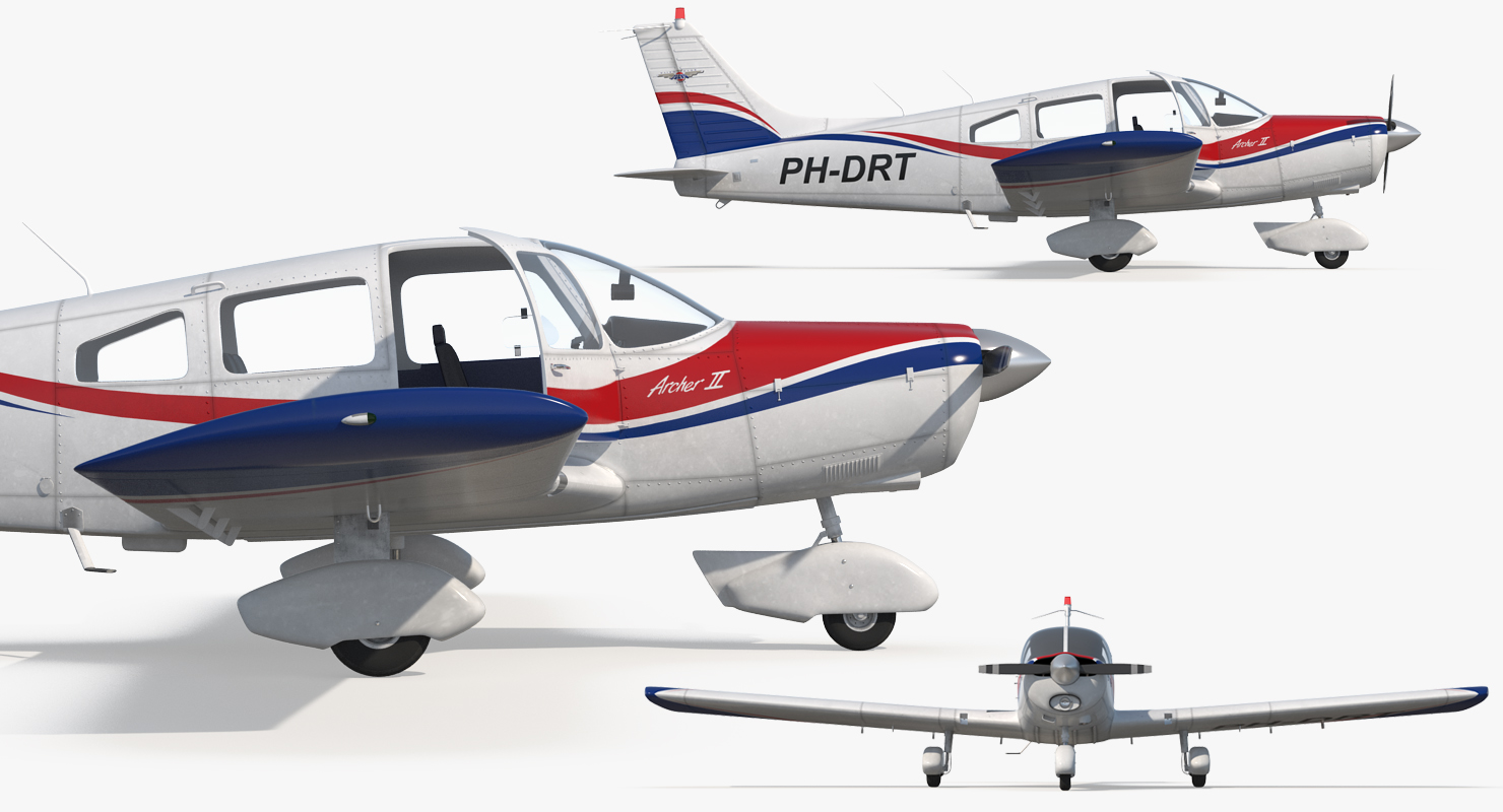 Light Aircraft Piper PA 28 161 Warrior III 3D