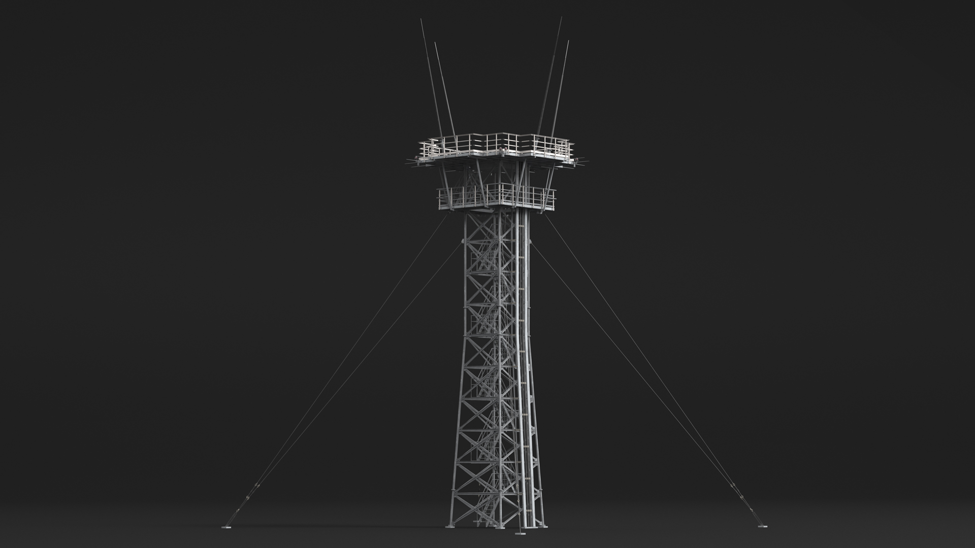 Airport Radar Tower 3D model