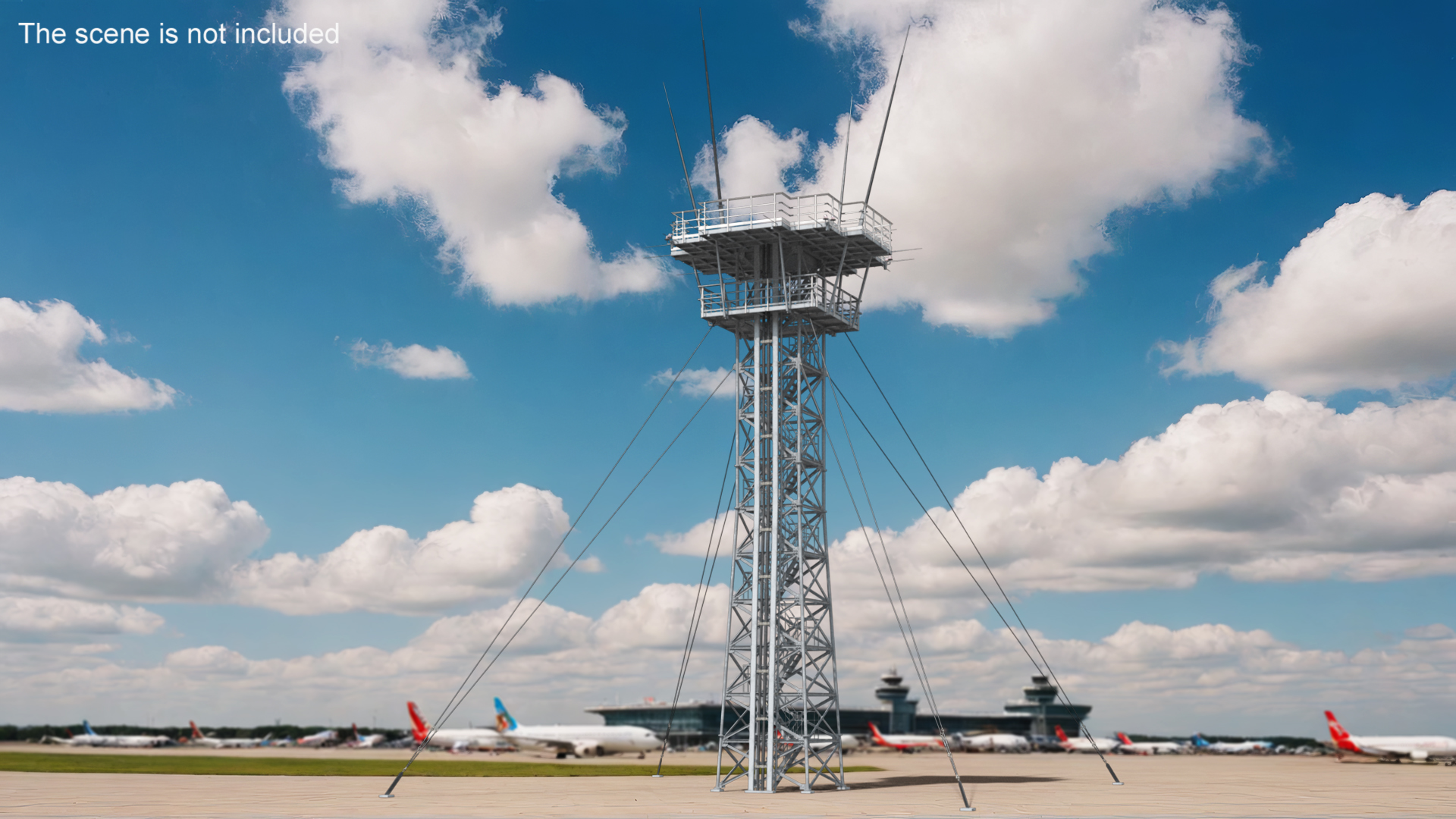 Airport Radar Tower 3D model
