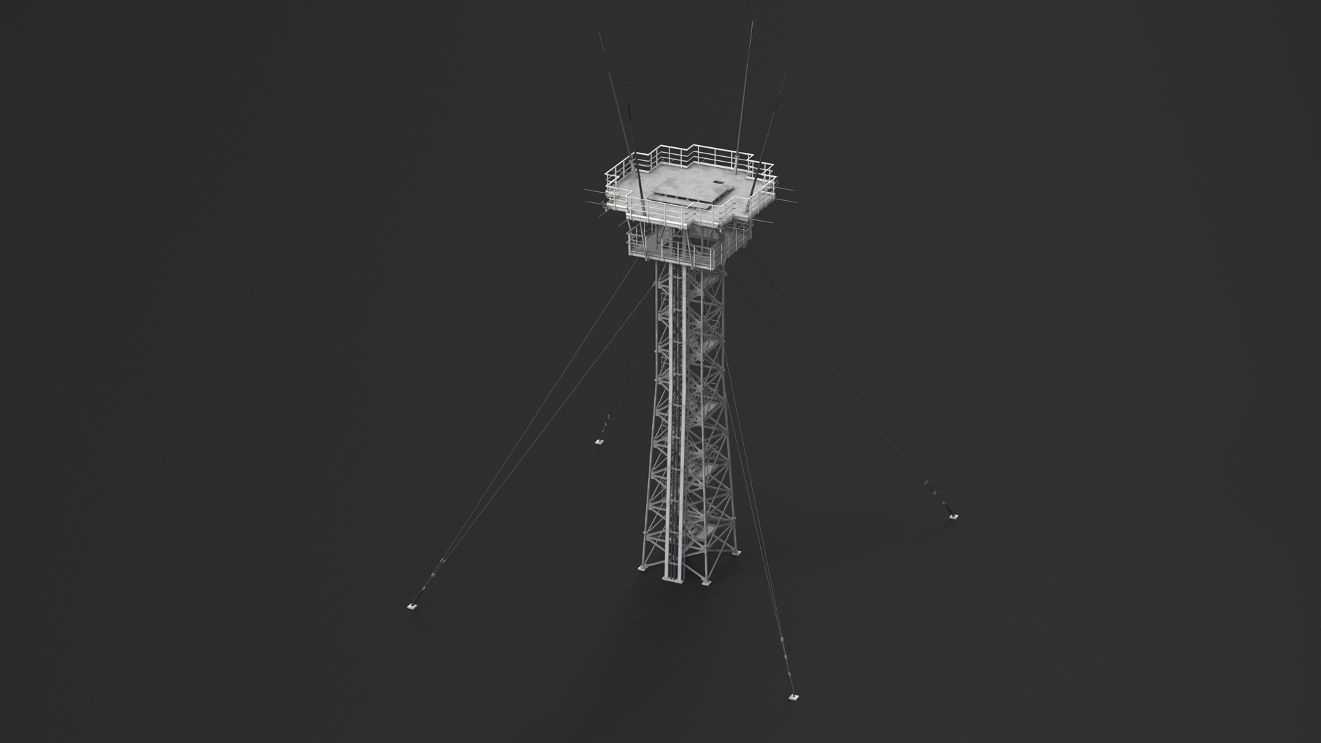 Airport Radar Tower 3D model