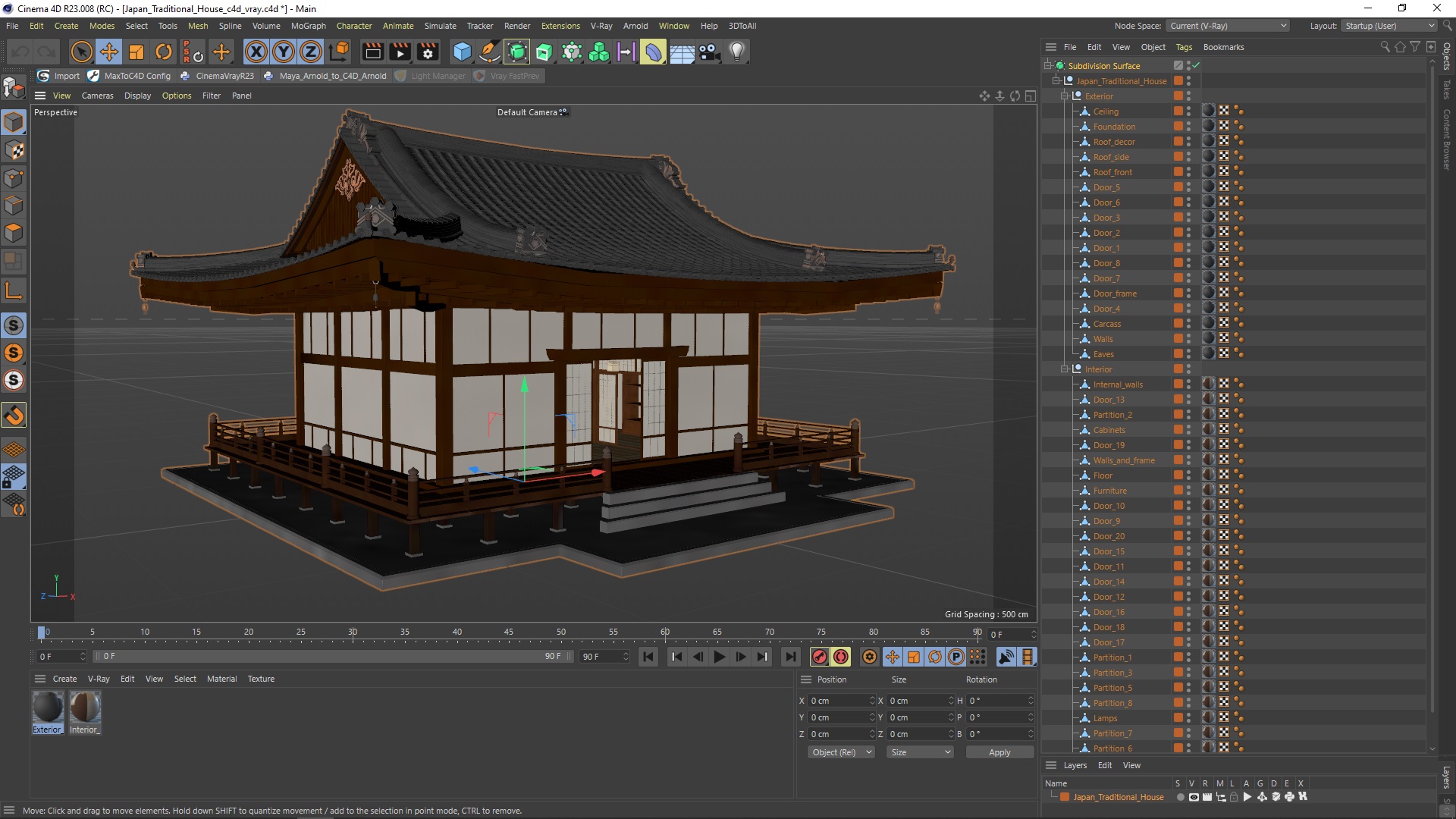 3D Japan Traditional House model
