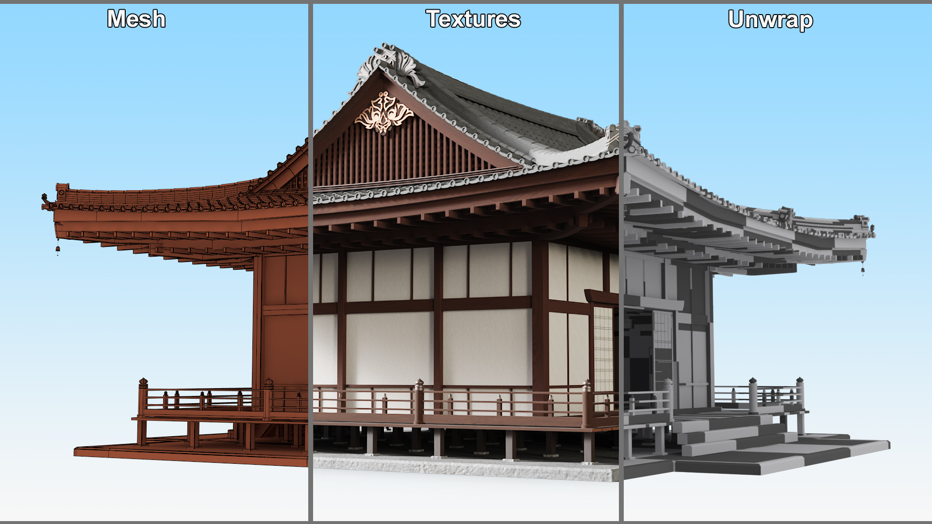 3D Japan Traditional House model