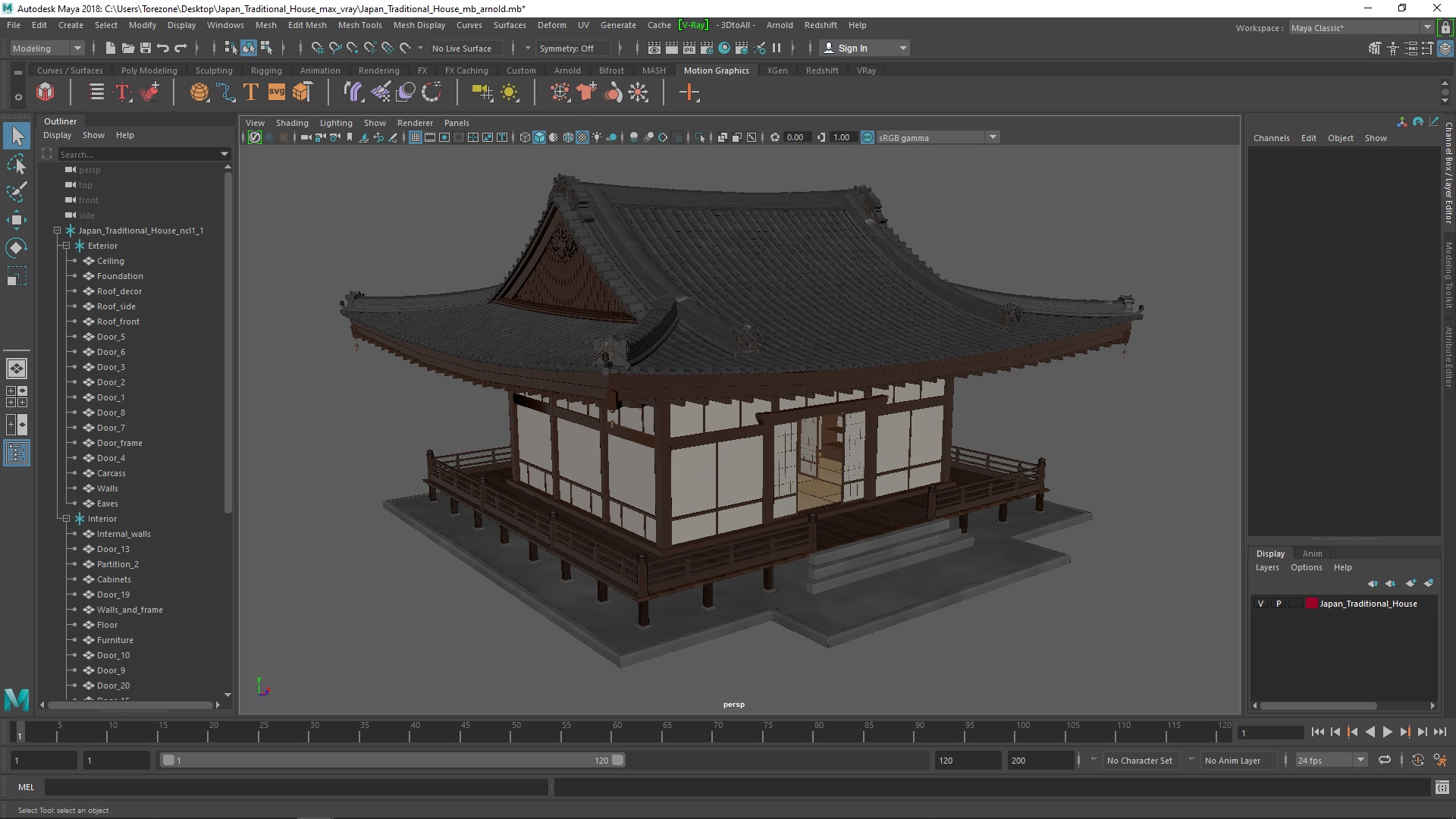3D Japan Traditional House model