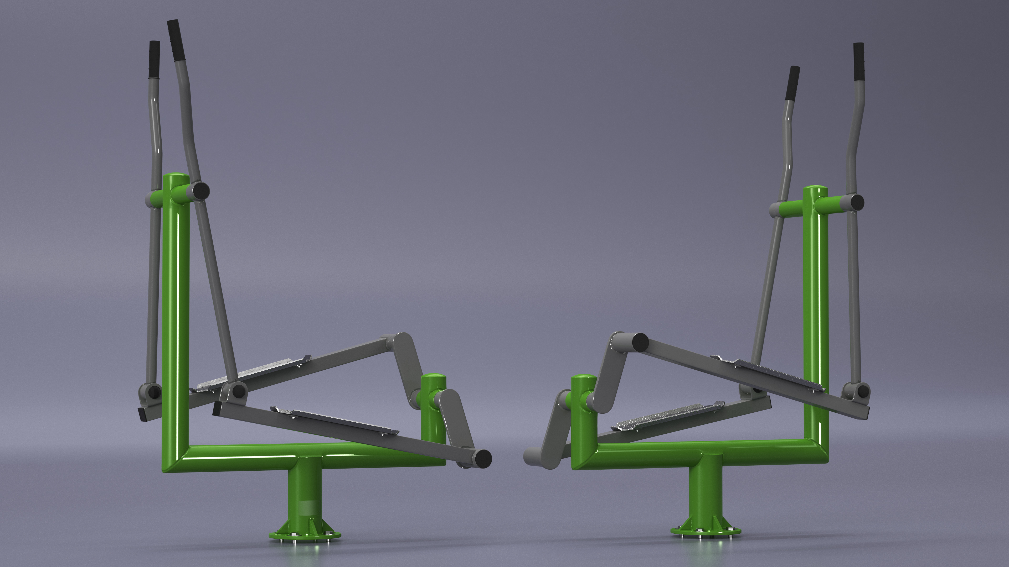 3D Outdoor Elliptical Cross Trainer Green model