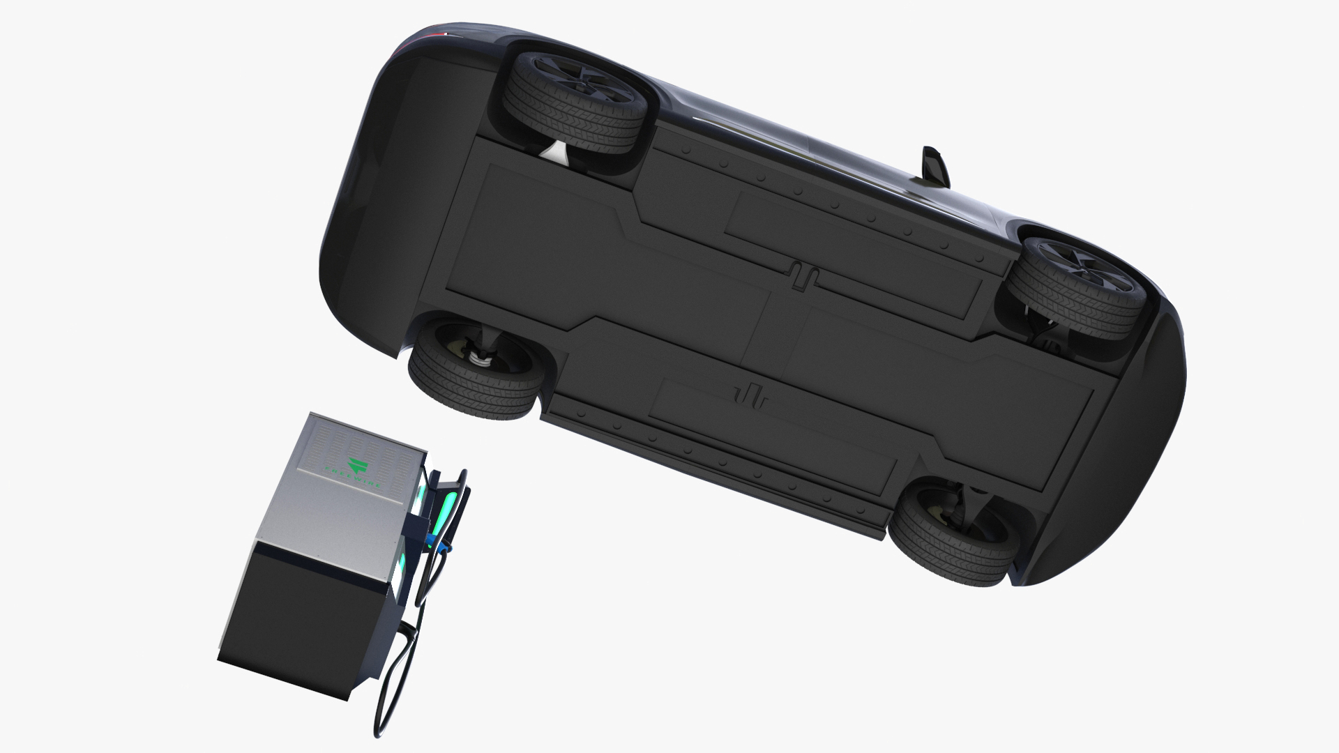 3D Lucid Gravity Electric SUV with Ultrafast EV Boost Charger model