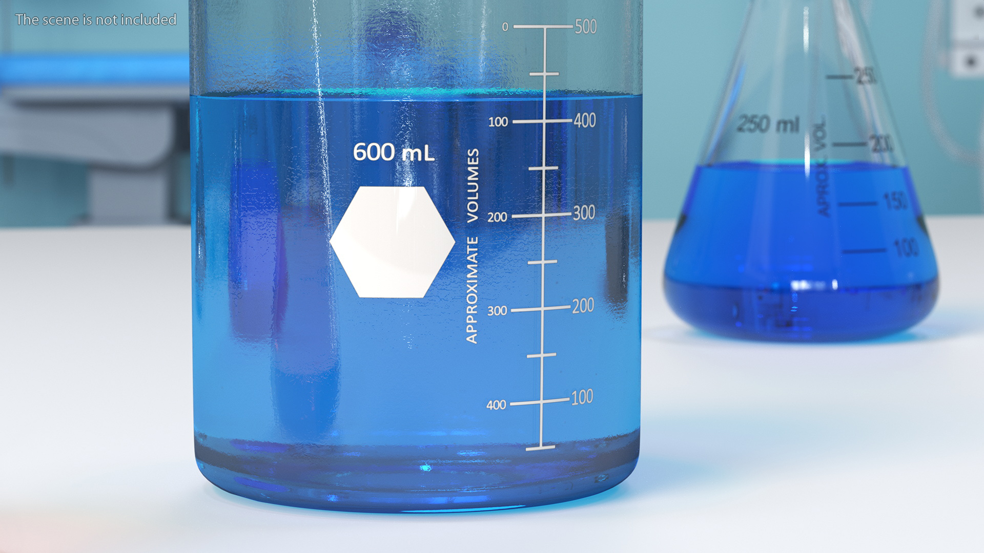 Glass Beaker 600 mL 3D model